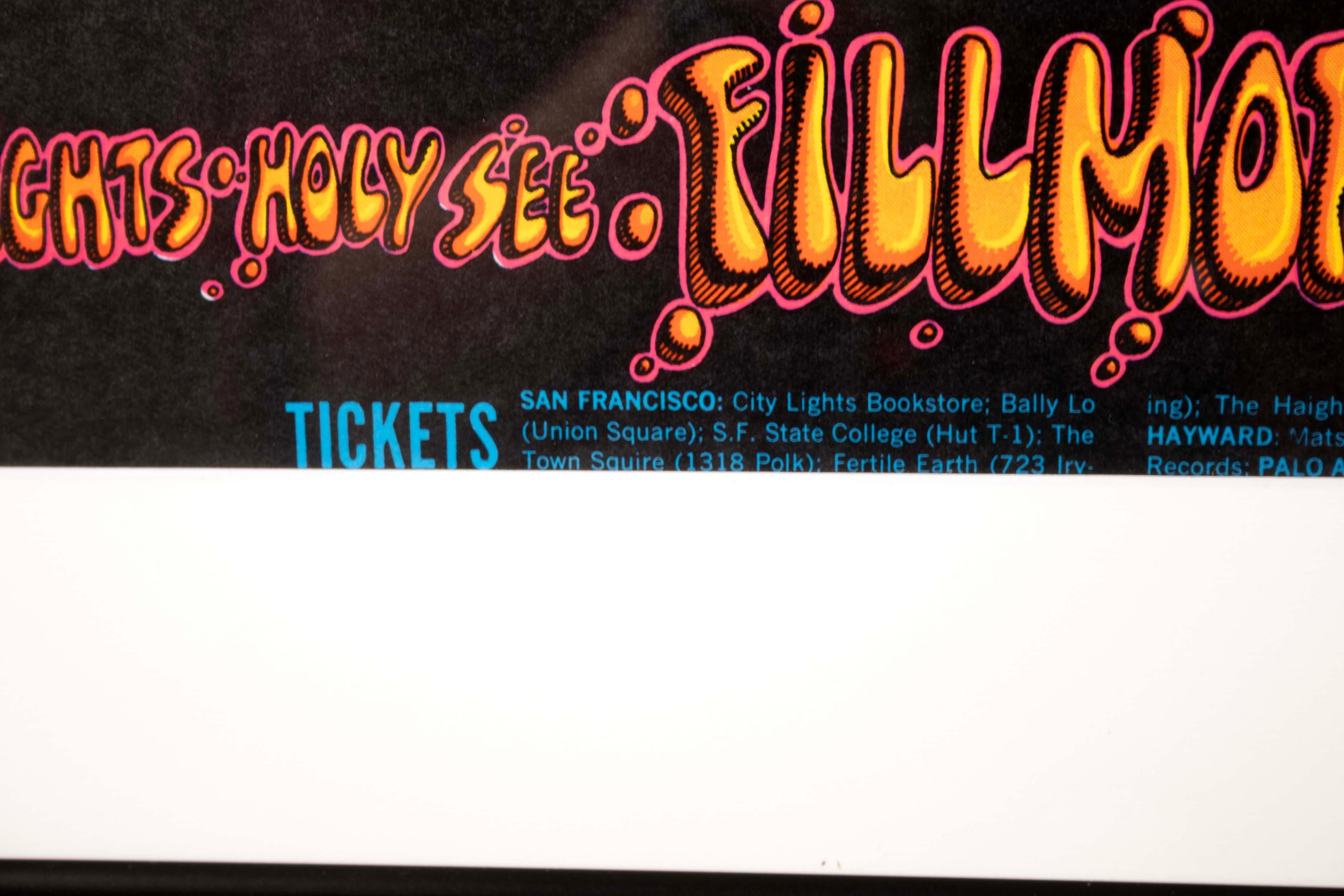 Bill Graham The Who & Grateful Dead 1968 Fillmore 1st Edition Concert Poster 5