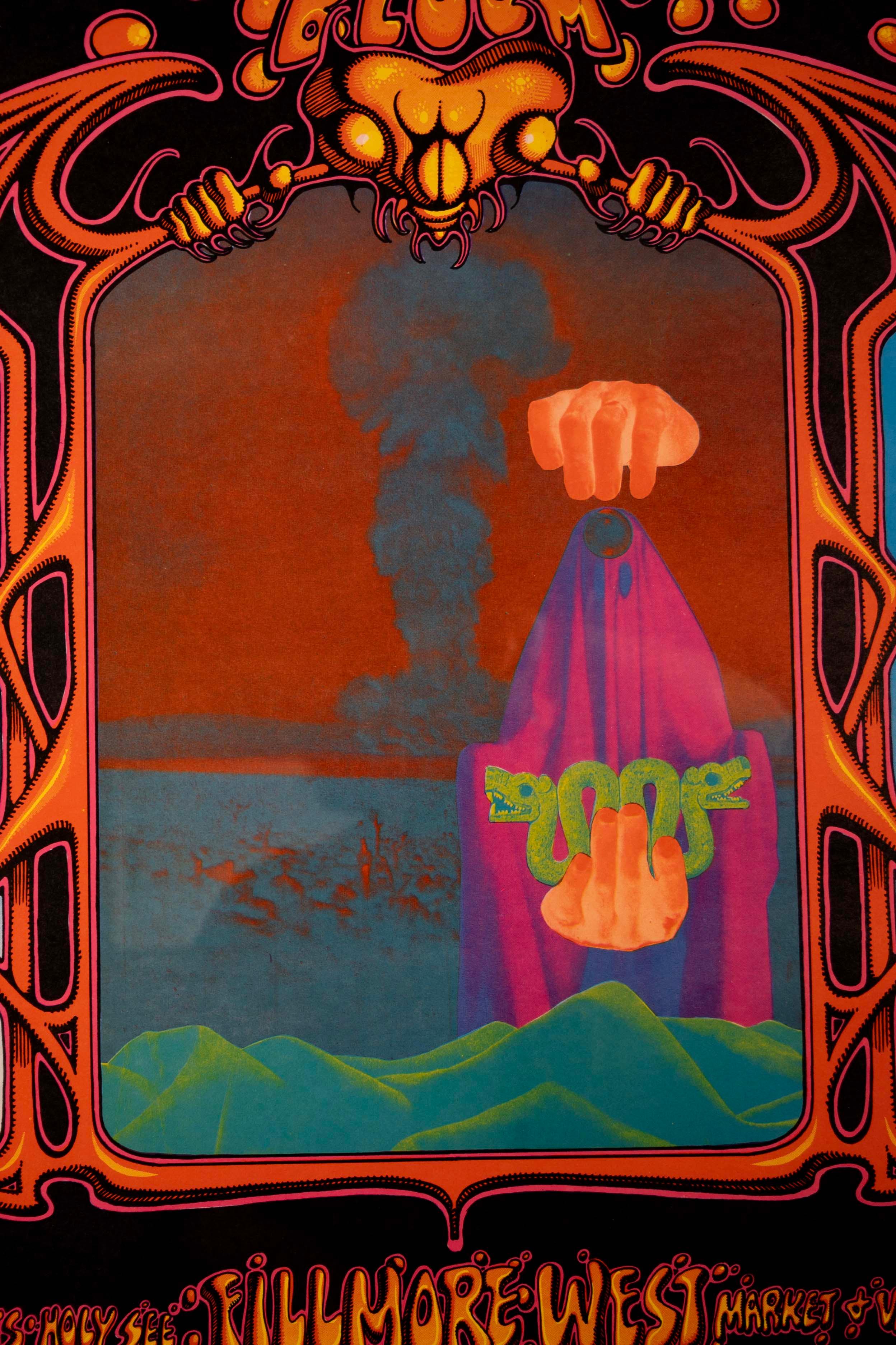 Mid-20th Century Bill Graham The Who & Grateful Dead 1968 Fillmore 1st Edition Concert Poster