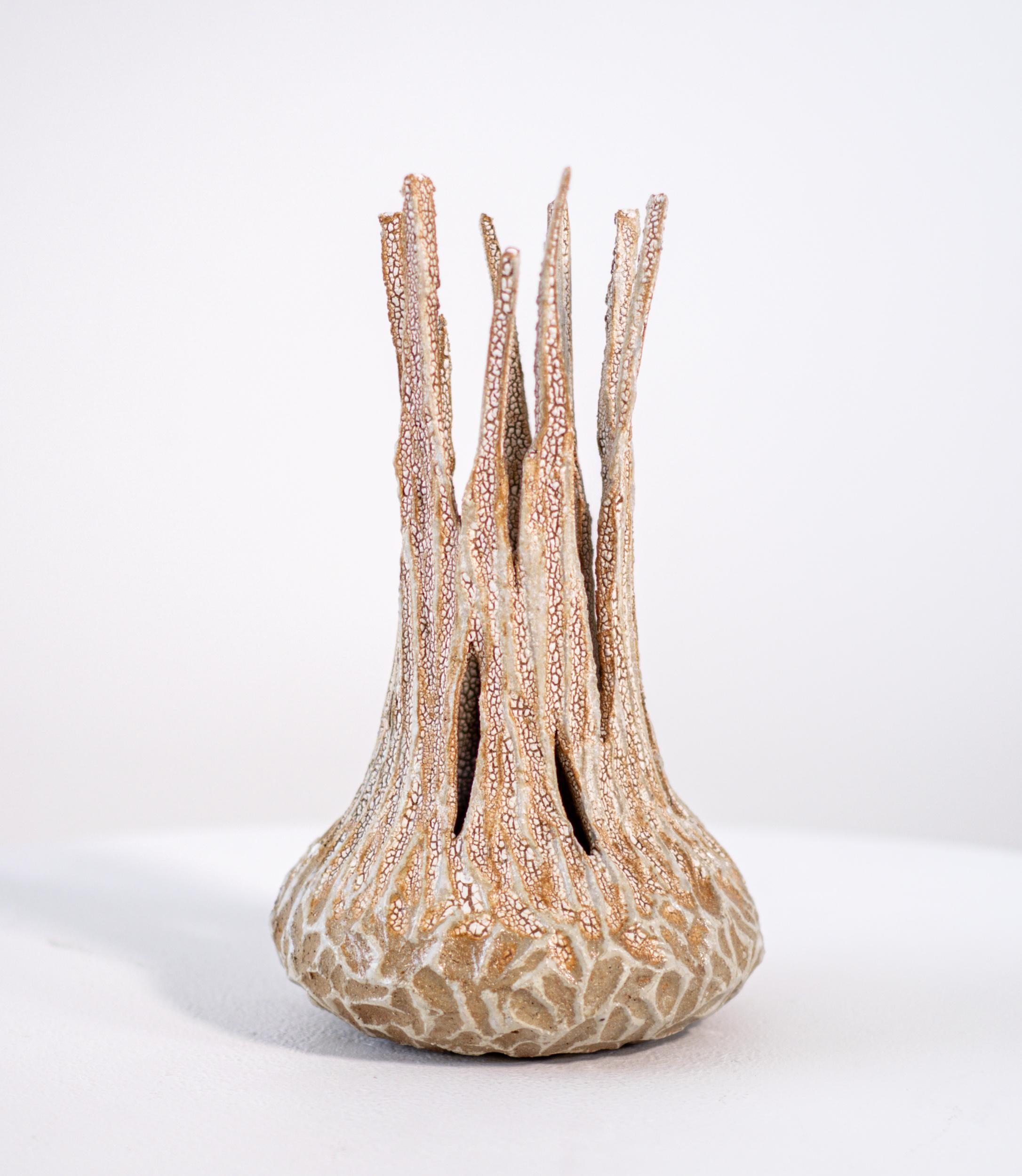 Sprouted Vessel - abstrait, émaillé, récipient, sculpture en céramique - Sculpture de Bill Greaves