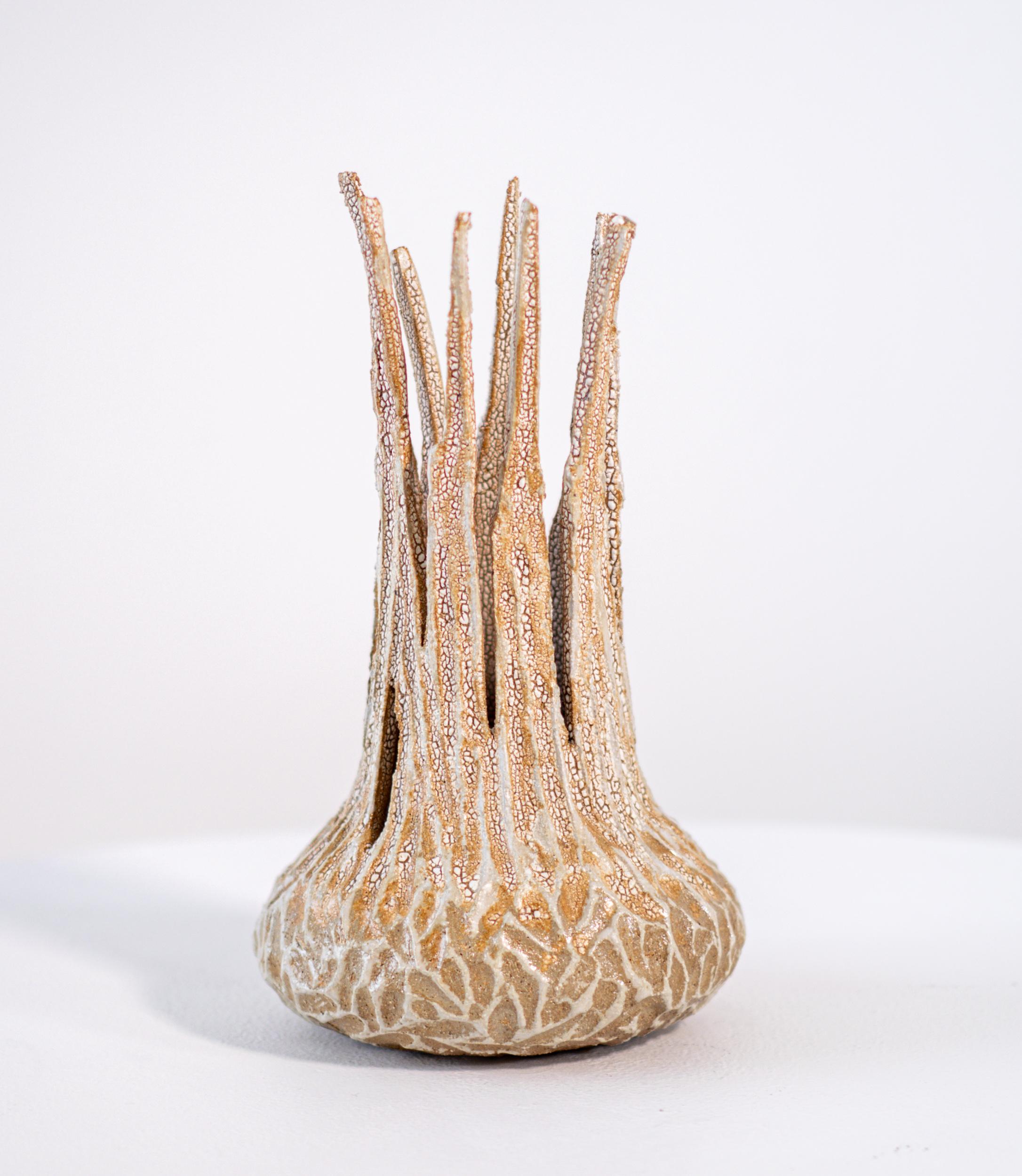 Sprouted Vessel - abstrait, émaillé, récipient, sculpture en céramique - Abstrait Sculpture par Bill Greaves