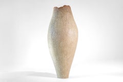 Tall Haptic Vessel (Scraped) - vaso astratto, smaltato, scultura in ceramica