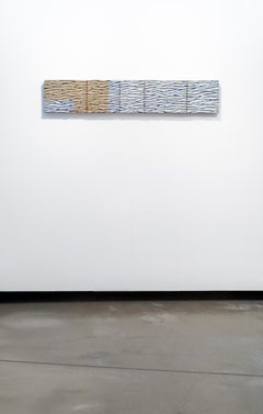 Composición mural 5.1 - escultura mural contemporánea, abstracta, esmaltada, de cerámica