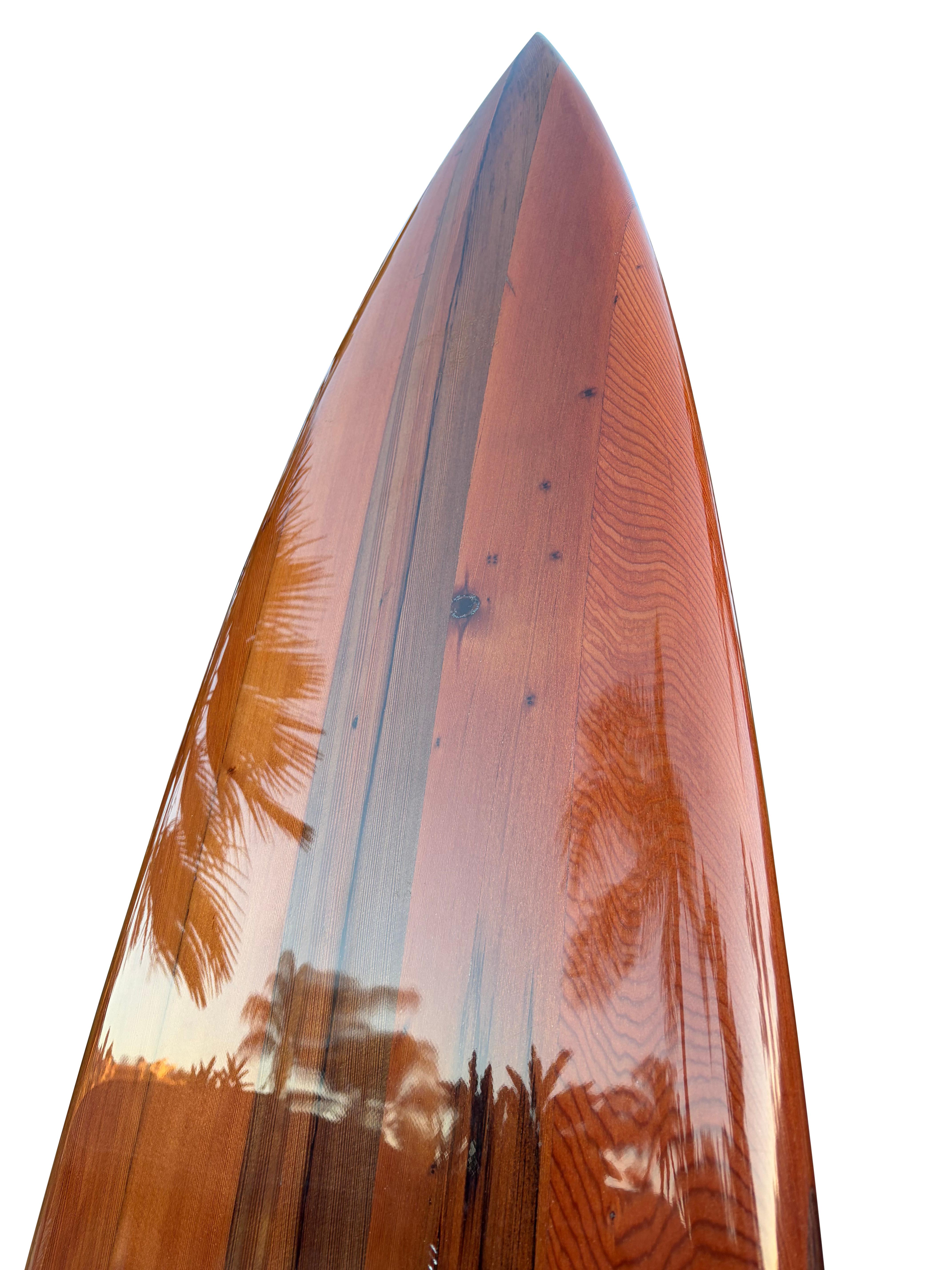 Américain Planche de surf Big Wave Redwood façonnée par Bill Hamilton (2016) en vente