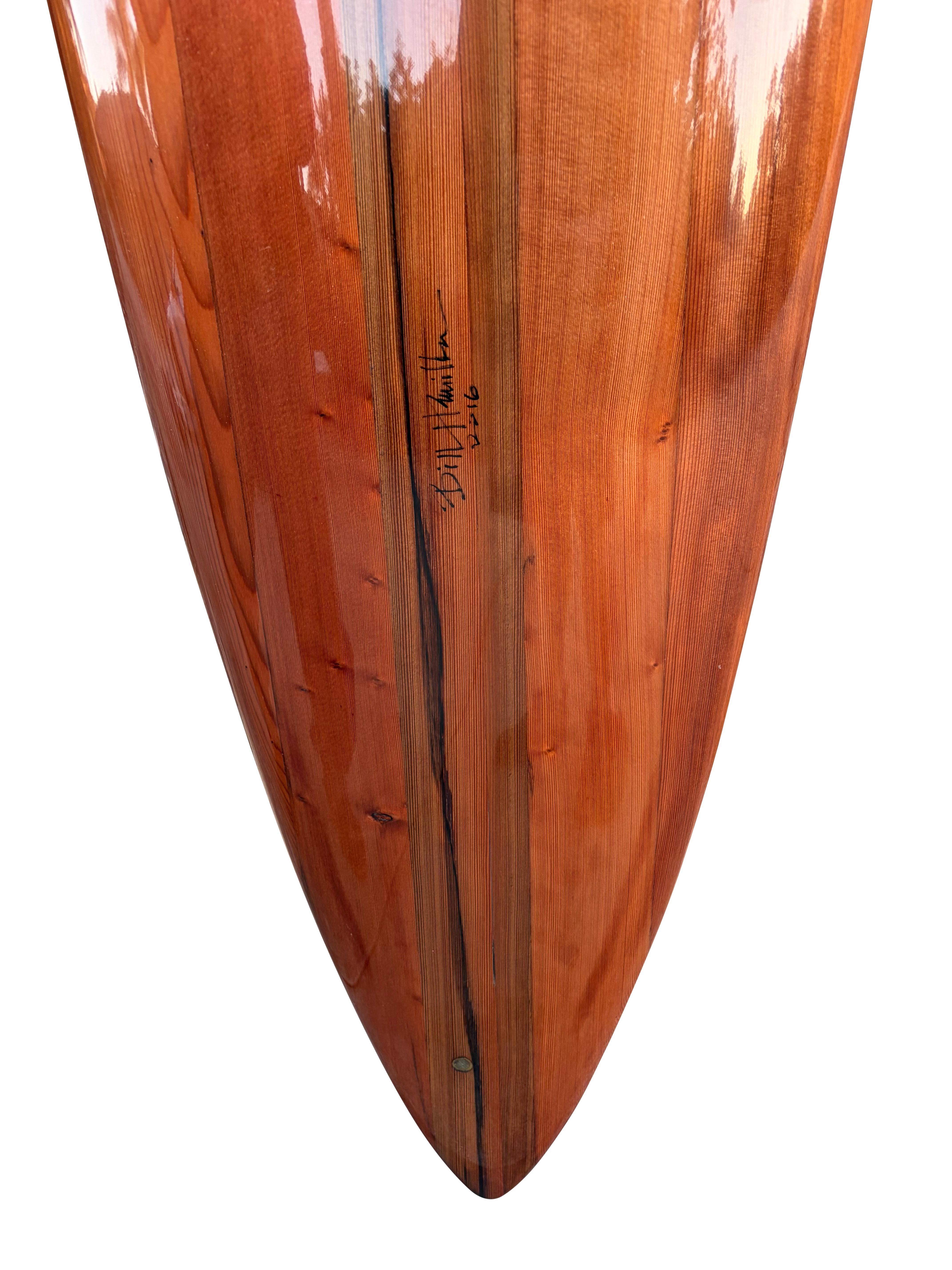 Planche de surf Big Wave Redwood façonnée par Bill Hamilton (2016) en vente 1