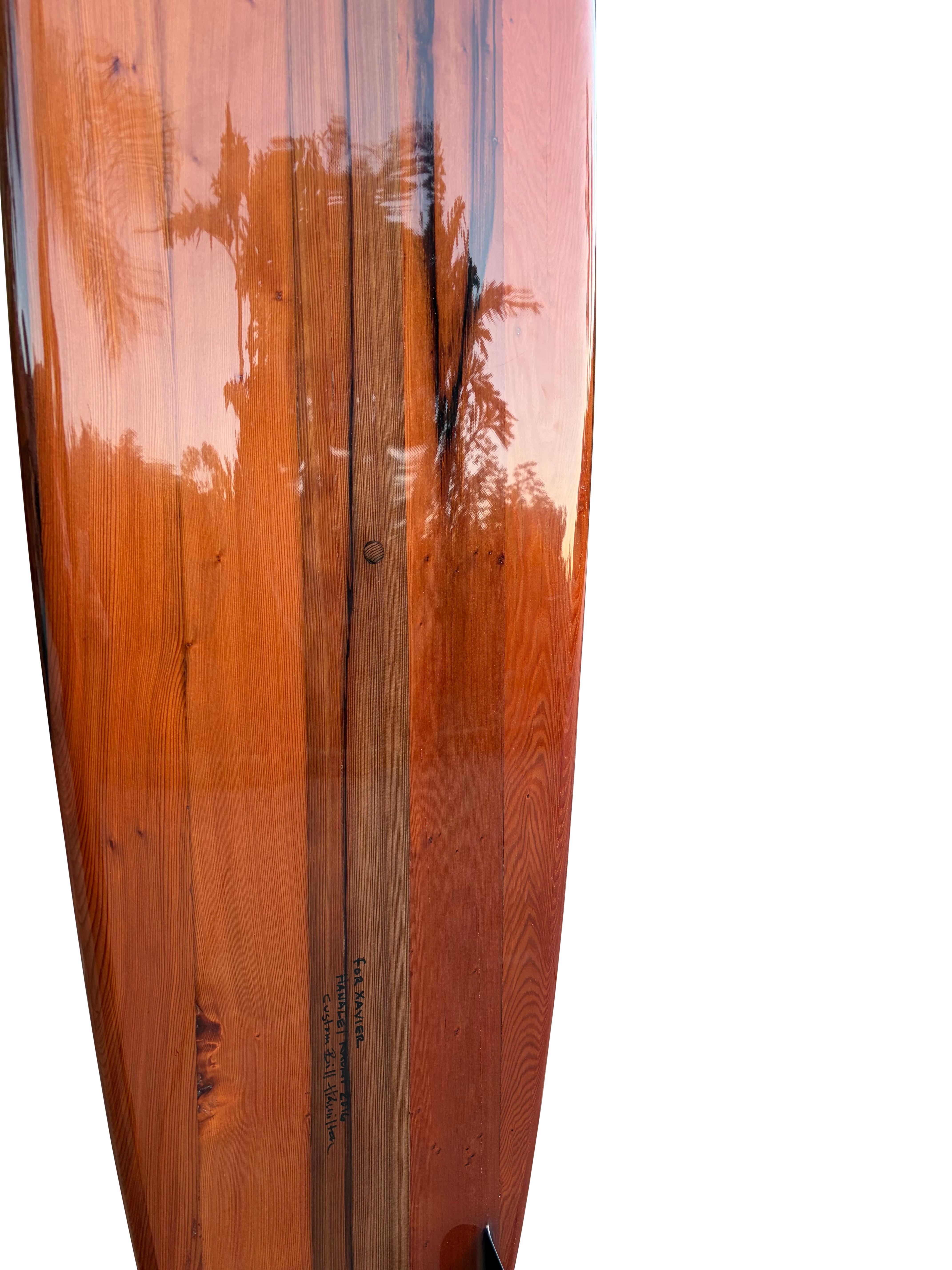 Planche de surf Big Wave Redwood façonnée par Bill Hamilton (2016) en vente 2