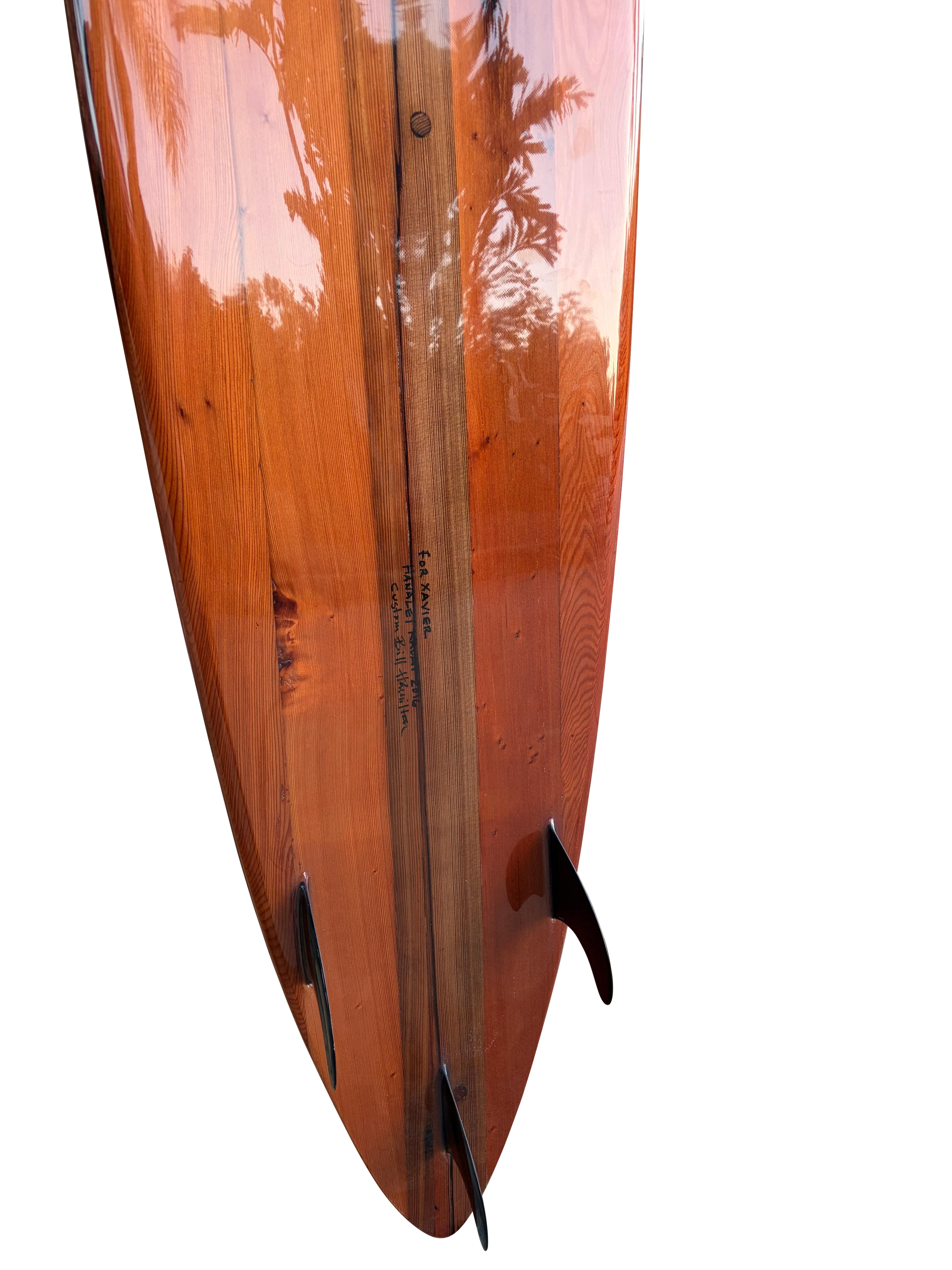 Planche de surf Big Wave Redwood façonnée par Bill Hamilton (2016) en vente 3