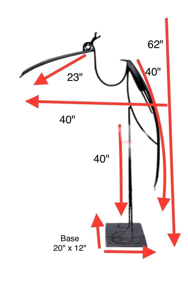Bill Heise att Jere Modern Heron Crane Bird Scultura da esterno in acciaio lavorata a mano in vendita 7