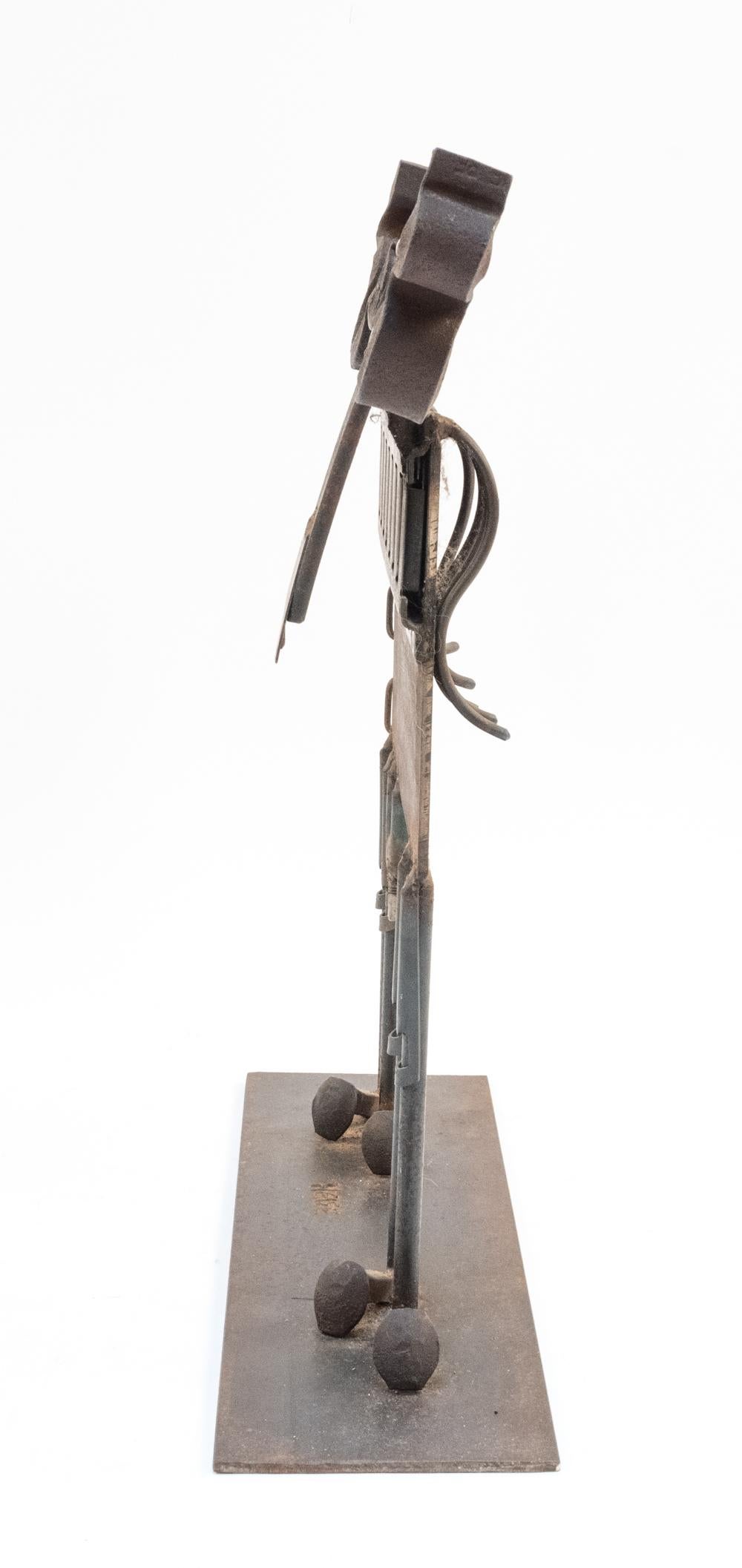 Salvaged Metal Kuh-Skulptur von Bill Heise, spätes 20. Jahrhundert (Geschweißt) im Angebot