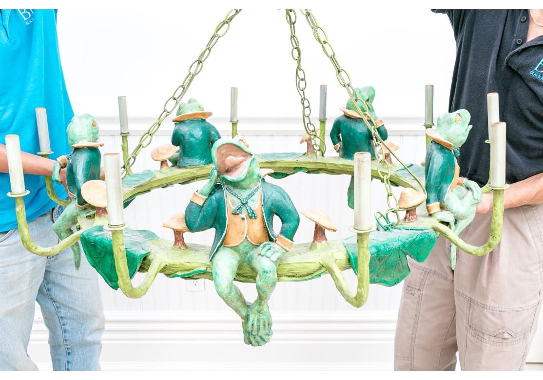 bill huebbe frog chandelier