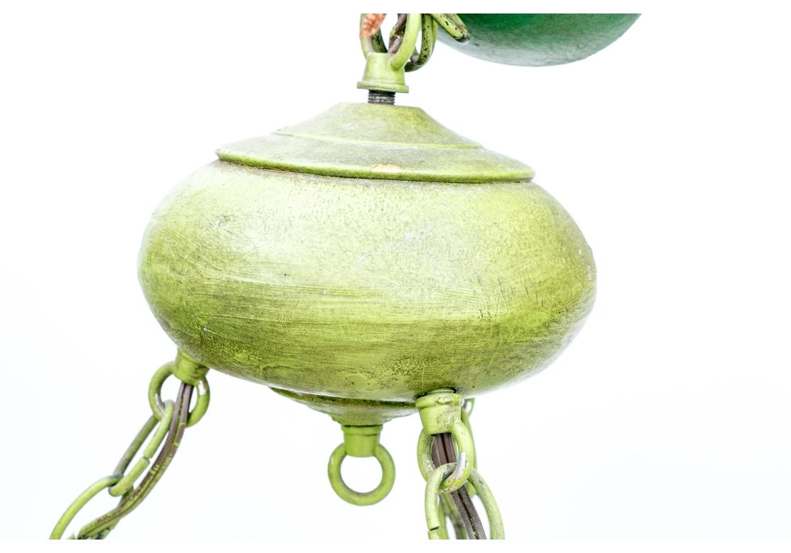 Resin Bill Huebbe (American, 1929-2013) Whimsical 10- Light Frog Chandelier