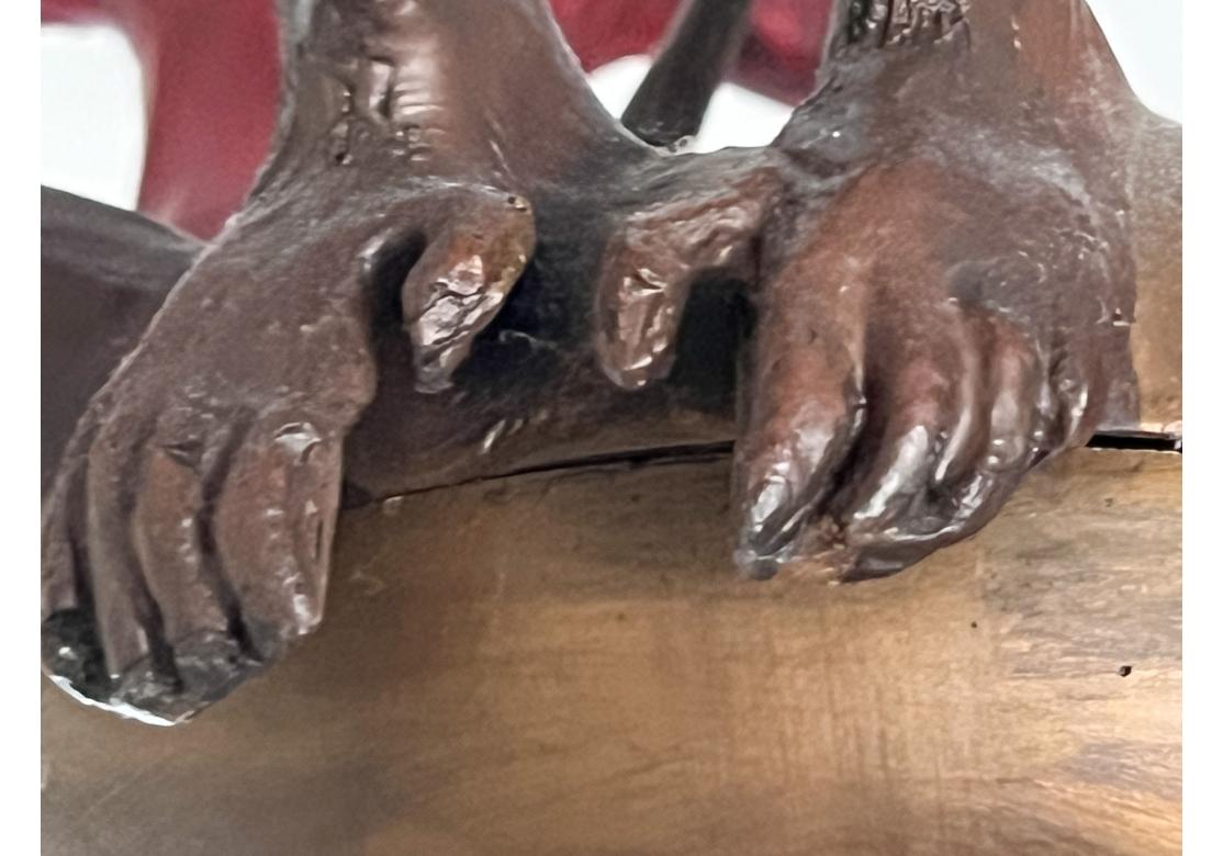 Other Bill Huebbe Designs Ten Light Chandelier In The Form Of Monkeys In Red Coats For Sale