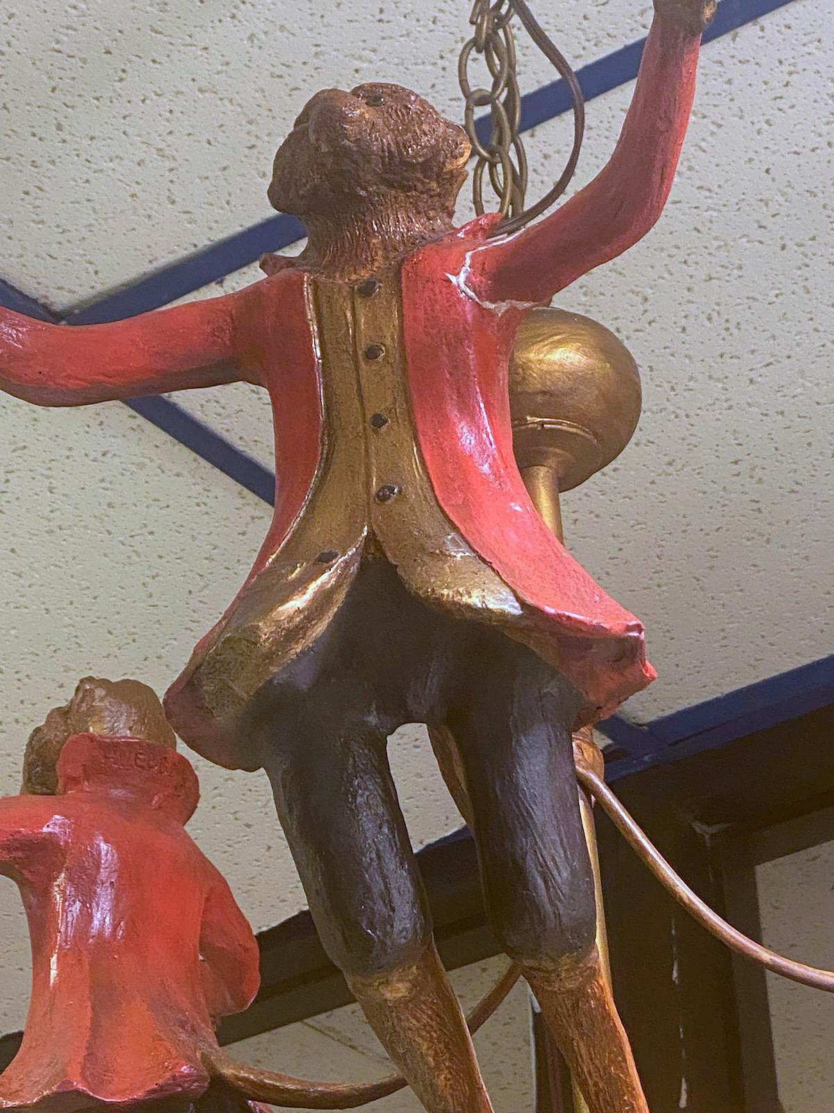Bill Huebbe Monkey Form Chandelier 1