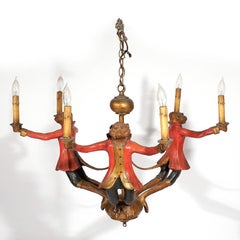 Bill Huebbe Monkey Form Chandelier