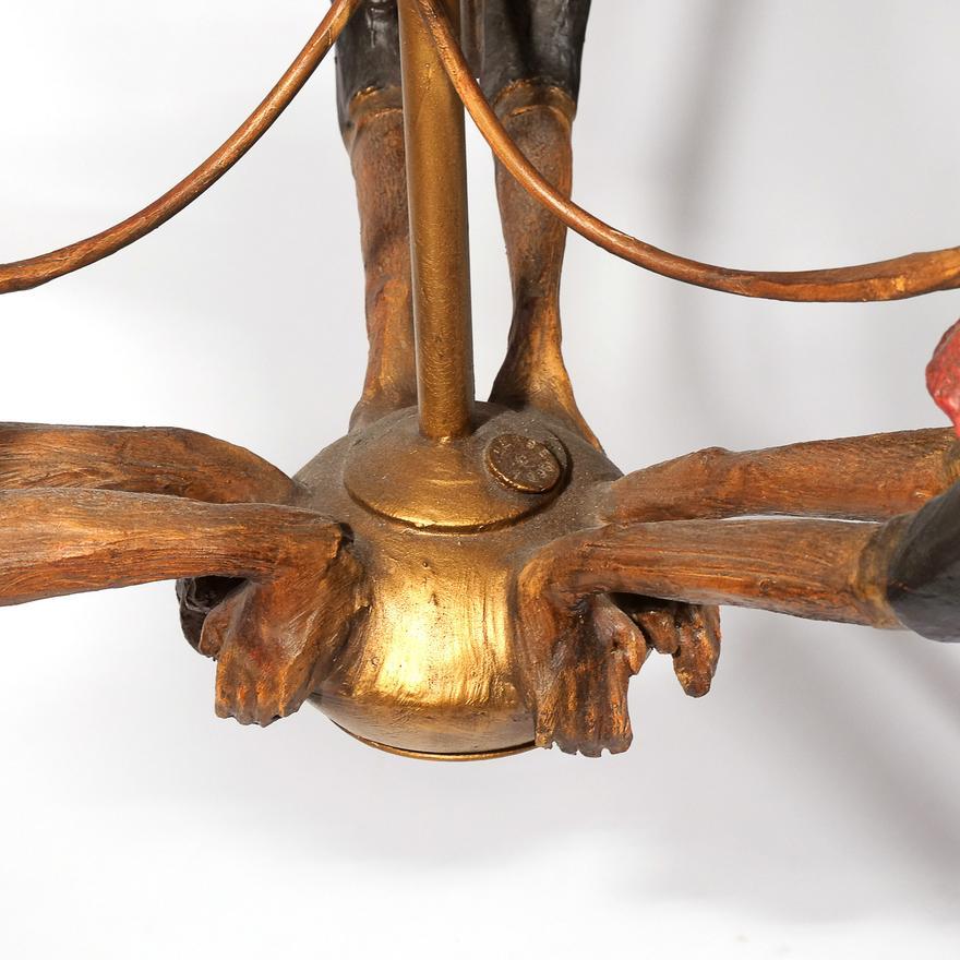 Bill Huebbe Monkey Form Chandelier In Fair Condition In New York, NY