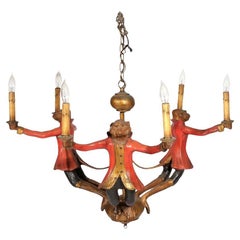 Vintage Bill Huebbe Monkey Form Chandelier