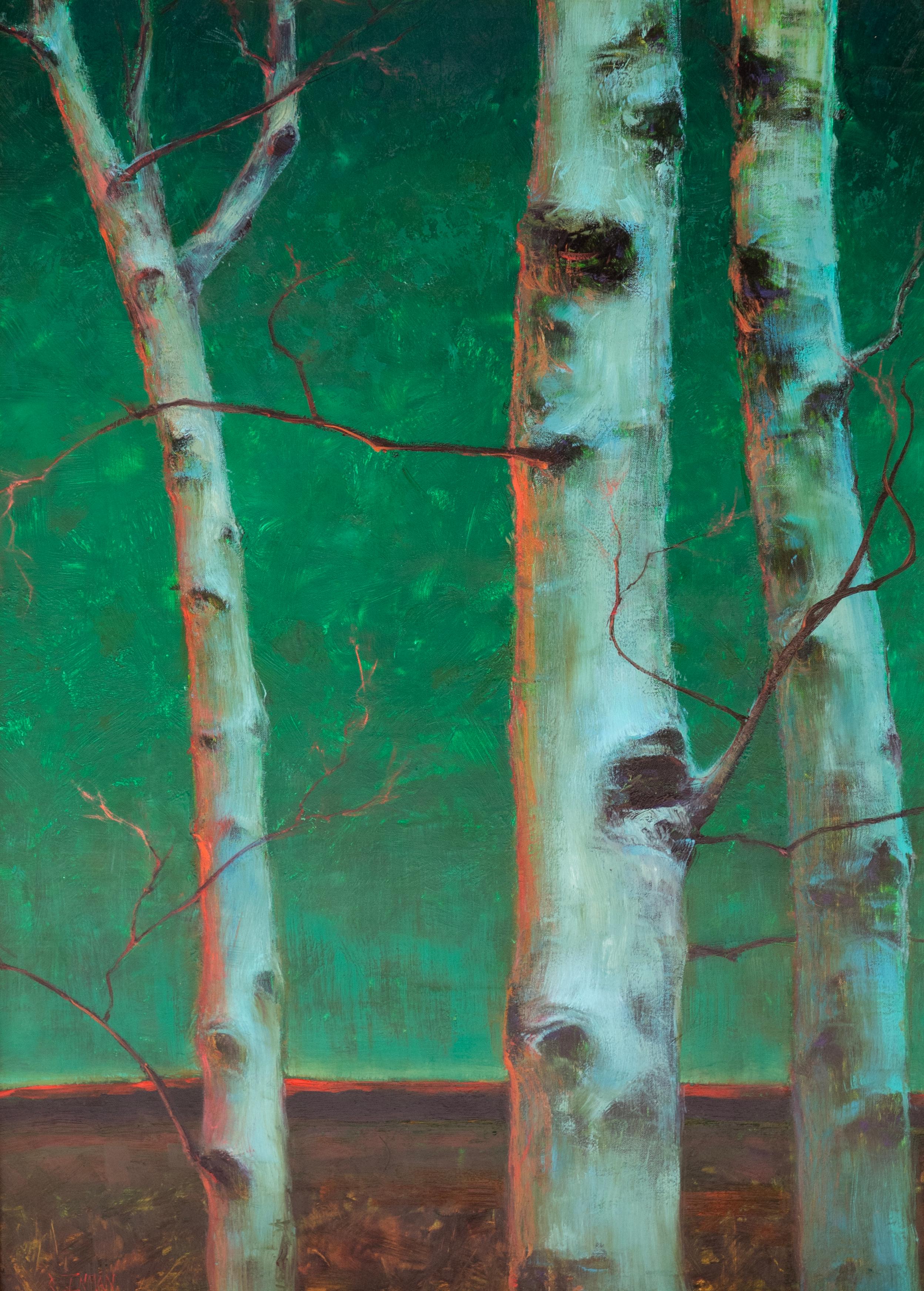 Aspens at the Edge of Tomorrow - Impressionist Painting by Bill Inman