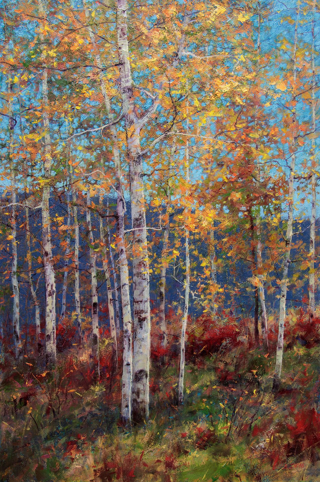 Raggiungere la vetta - Painting Impressionismo di Bill Inman
