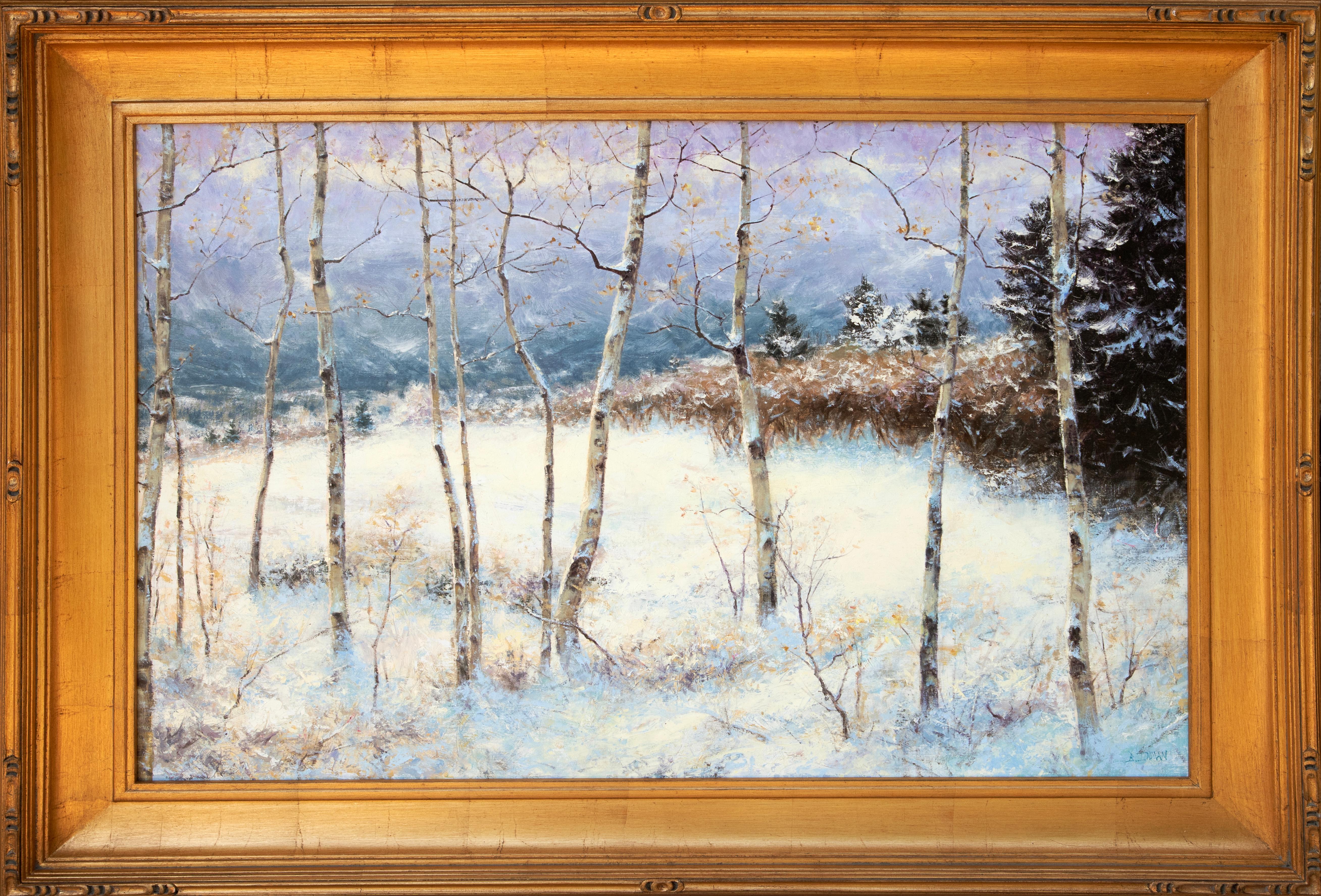 Bill Inman Landscape Painting – Stille unter verschneitem Himmel