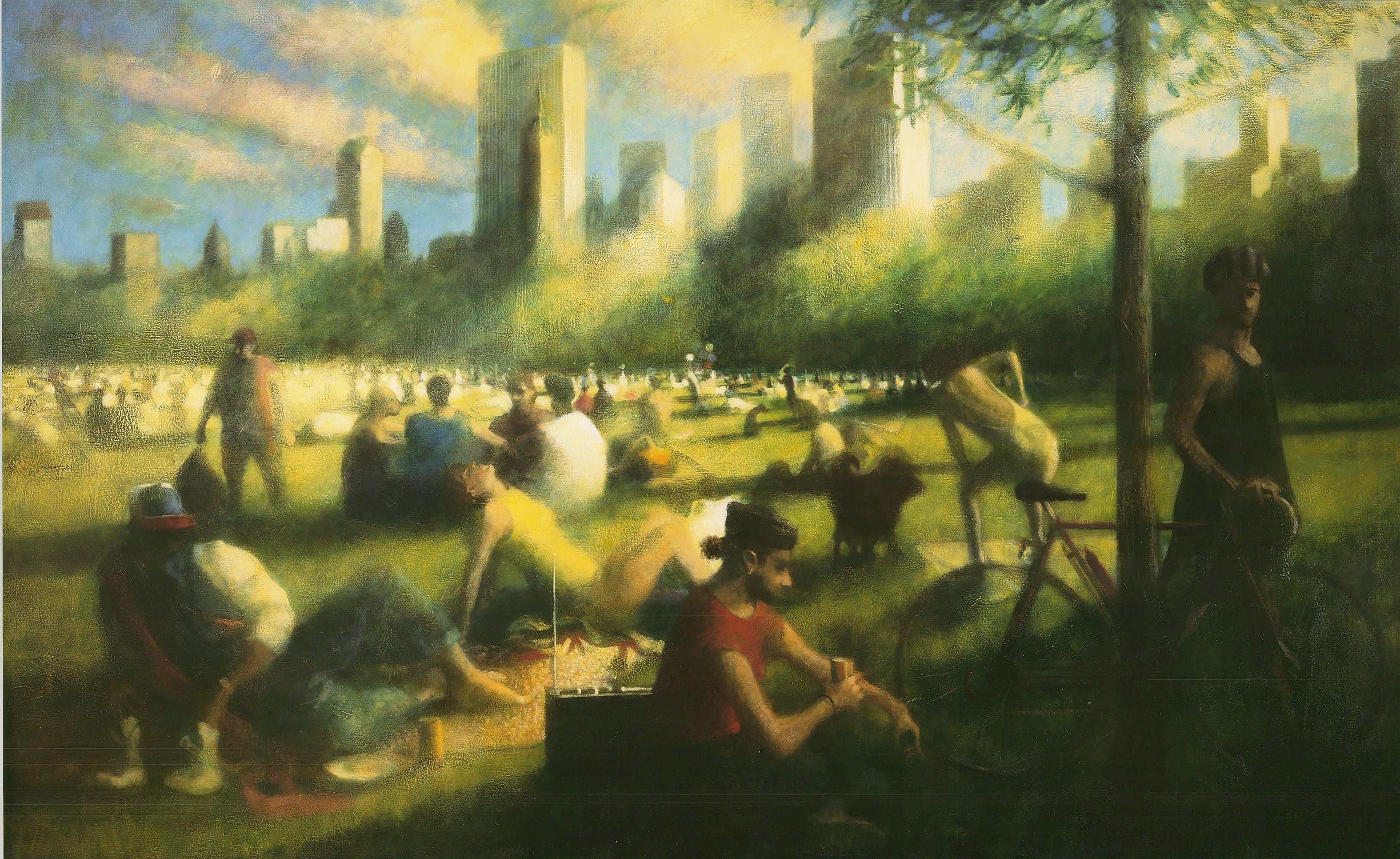 Bill Jacklin 'Pradera de ovejas III' 1990- Litografía offset en venta 1