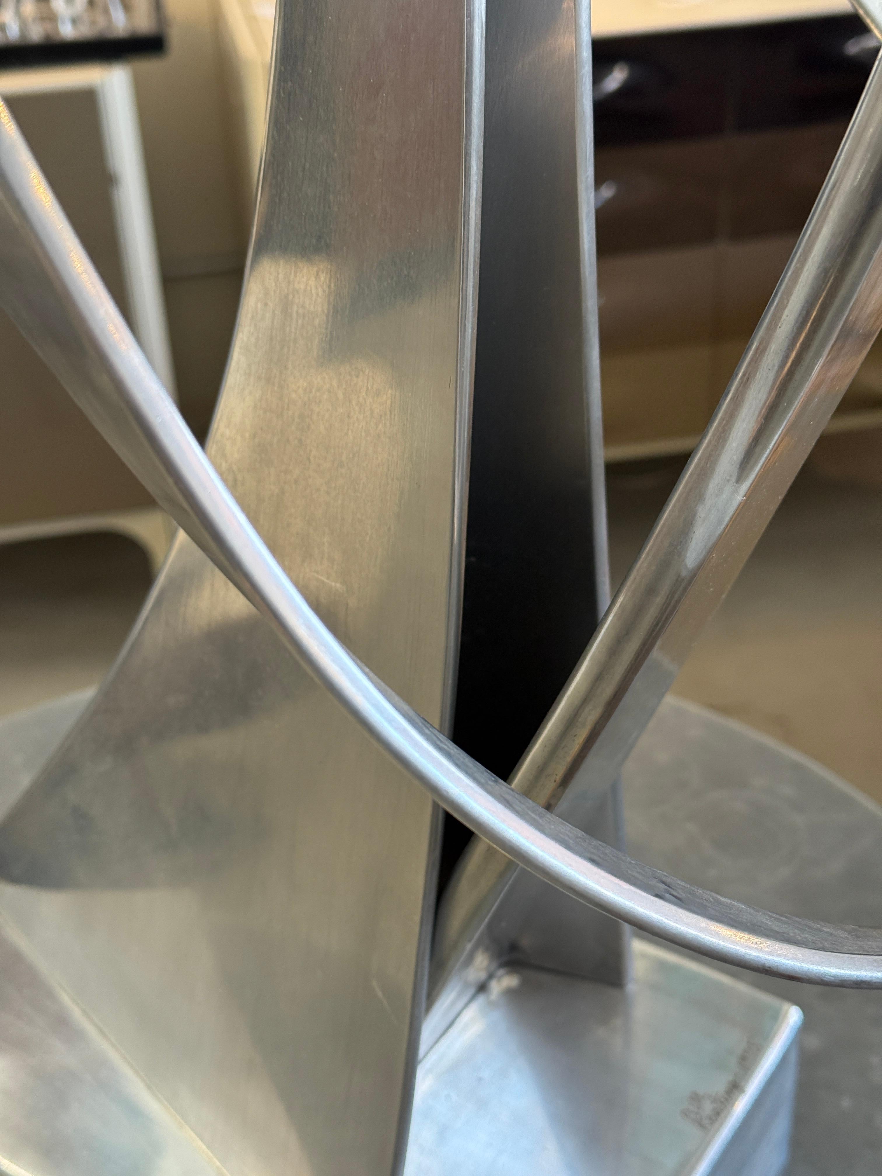 Hand-Crafted Bill Keating 1975 Aluminum Abstract Sculpture For Sale