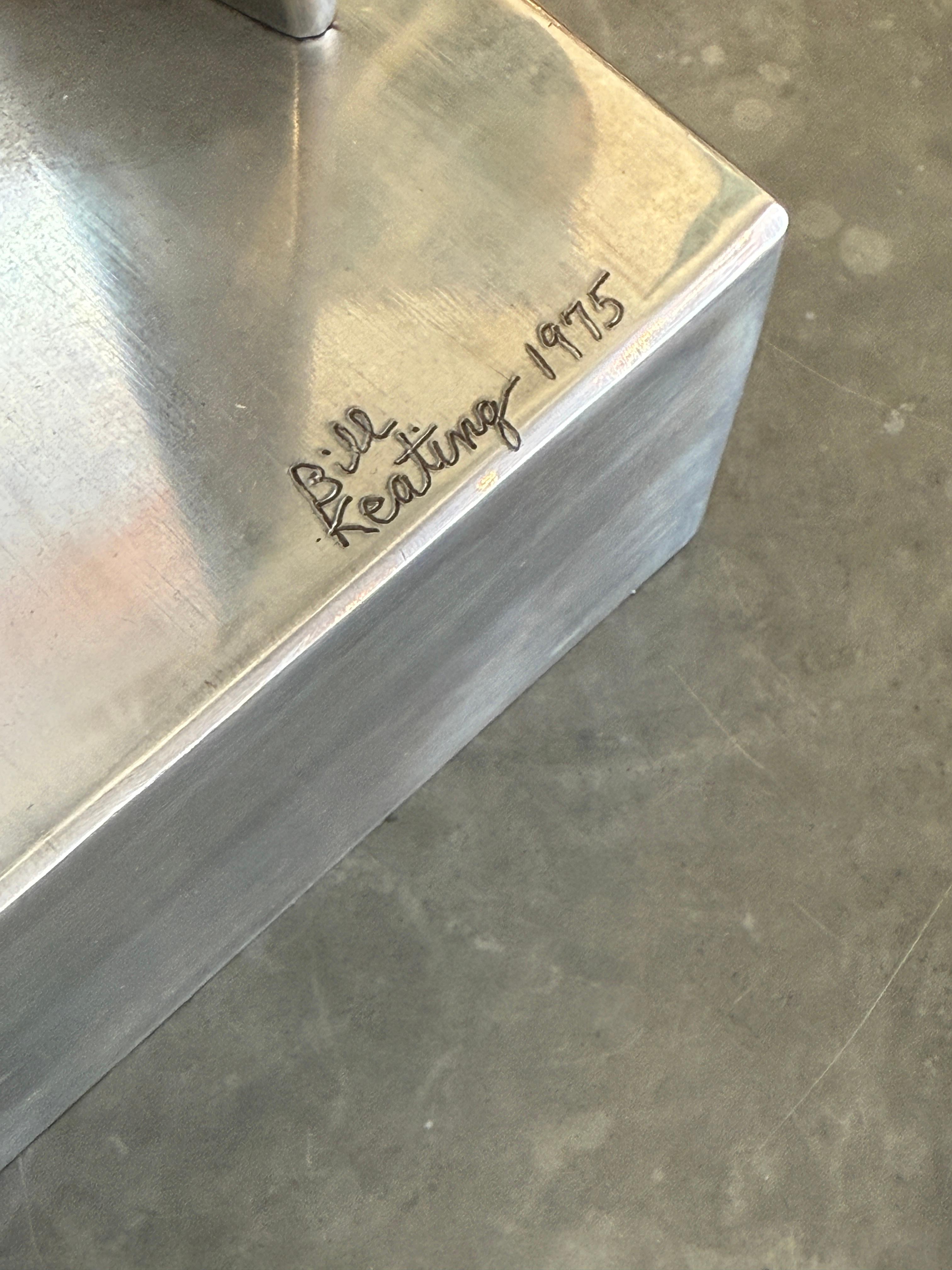 Bill Keating 1975 Aluminum Abstract Sculpture In Good Condition For Sale In Palm Springs, CA