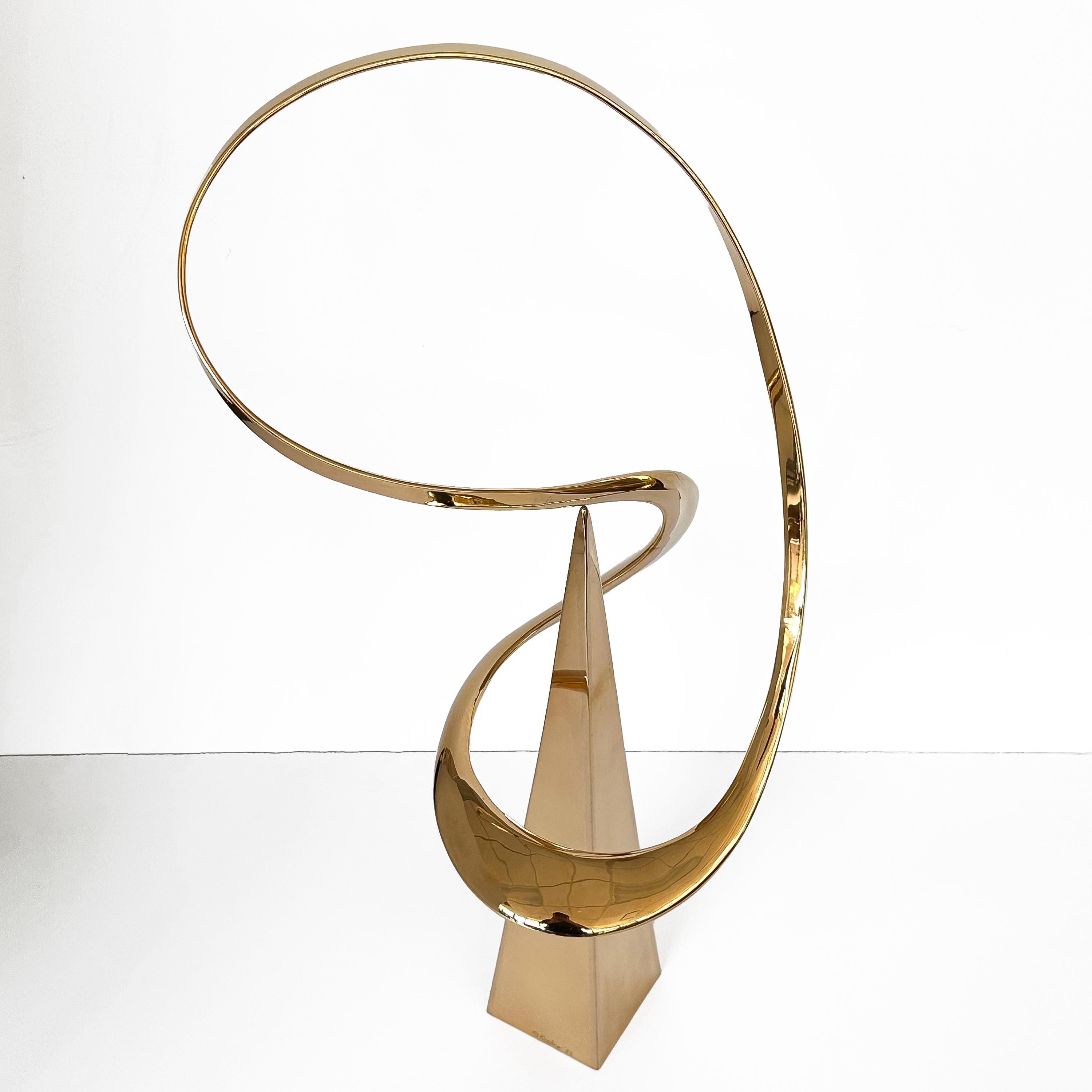 Bill Keating Large Bronze Kinetic Abstract Sculpture 4