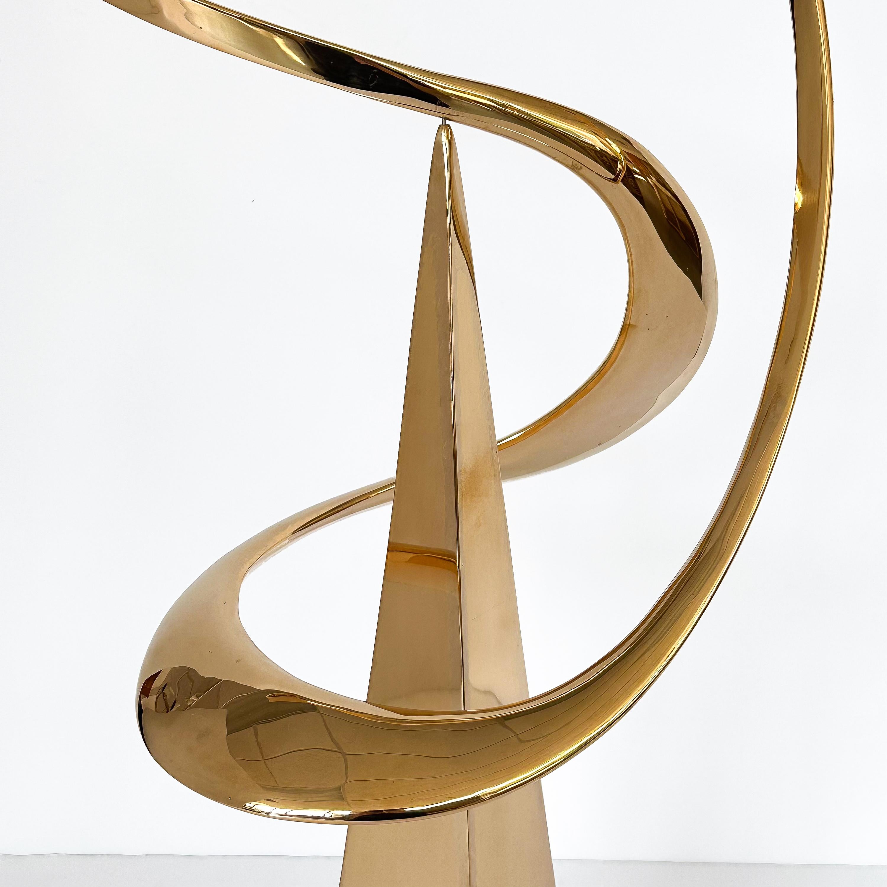 Bill Keating Large Bronze Kinetic Abstract Sculpture 6