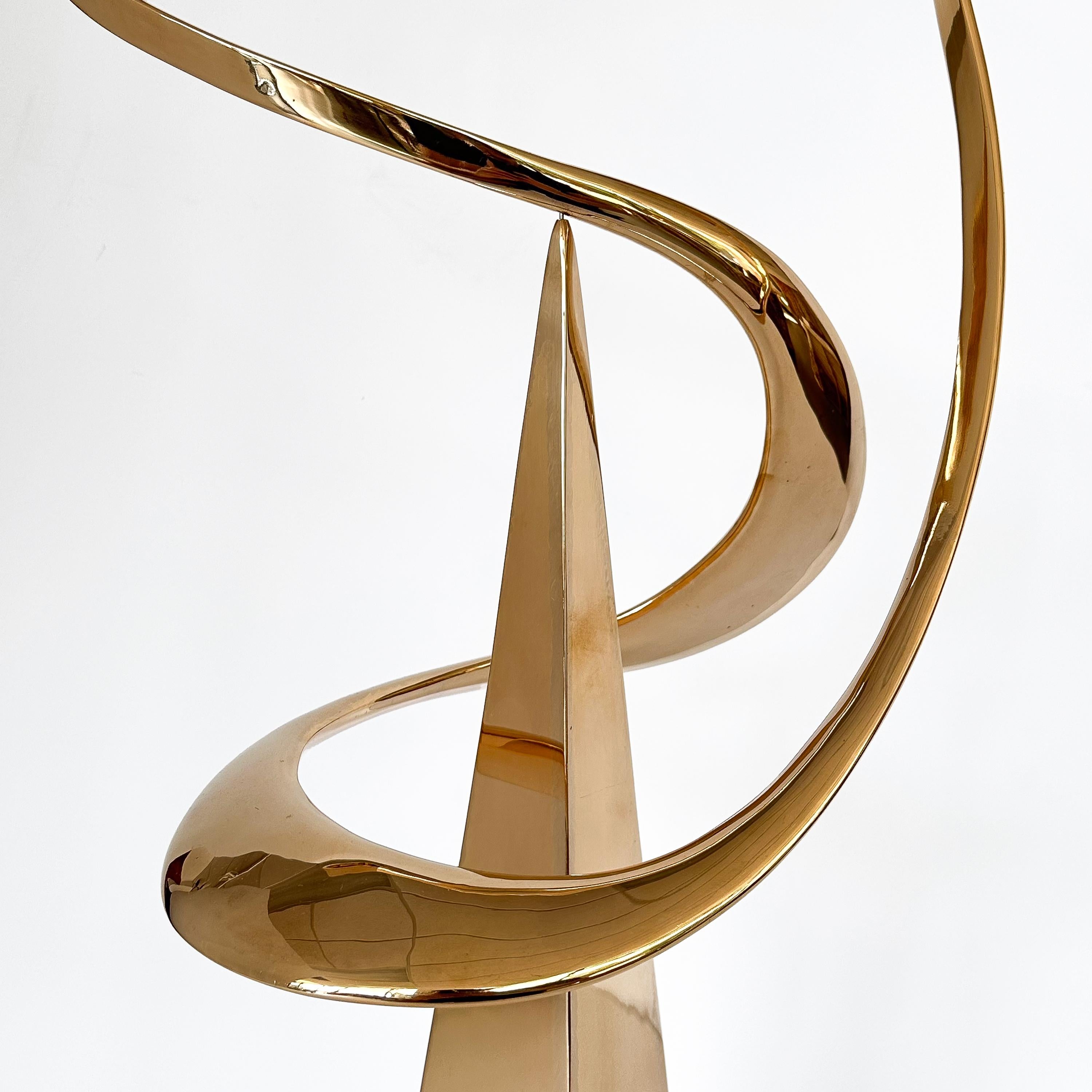 Bill Keating Large Bronze Kinetic Abstract Sculpture 8
