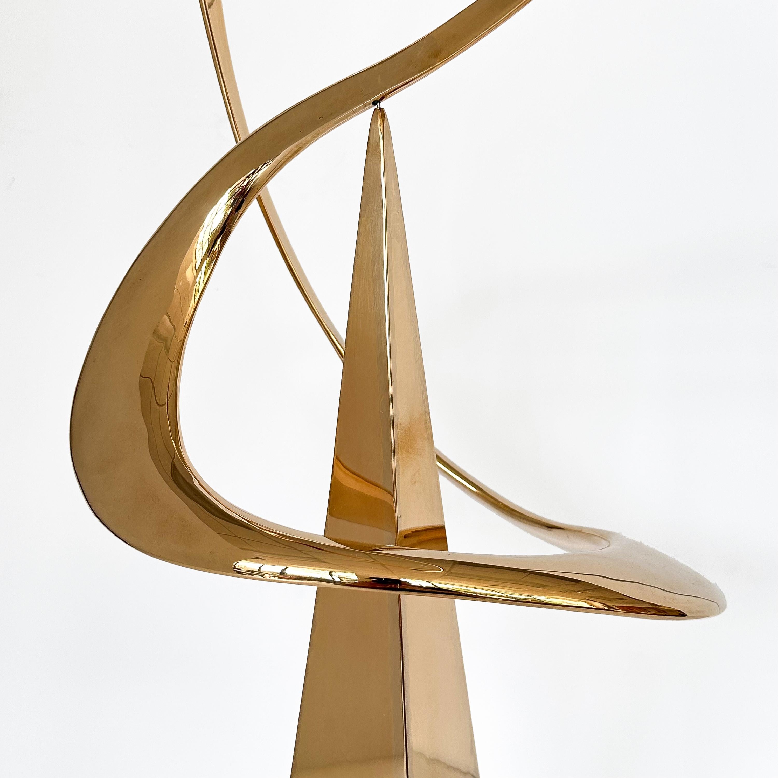 Bill Keating Large Bronze Kinetic Abstract Sculpture 10