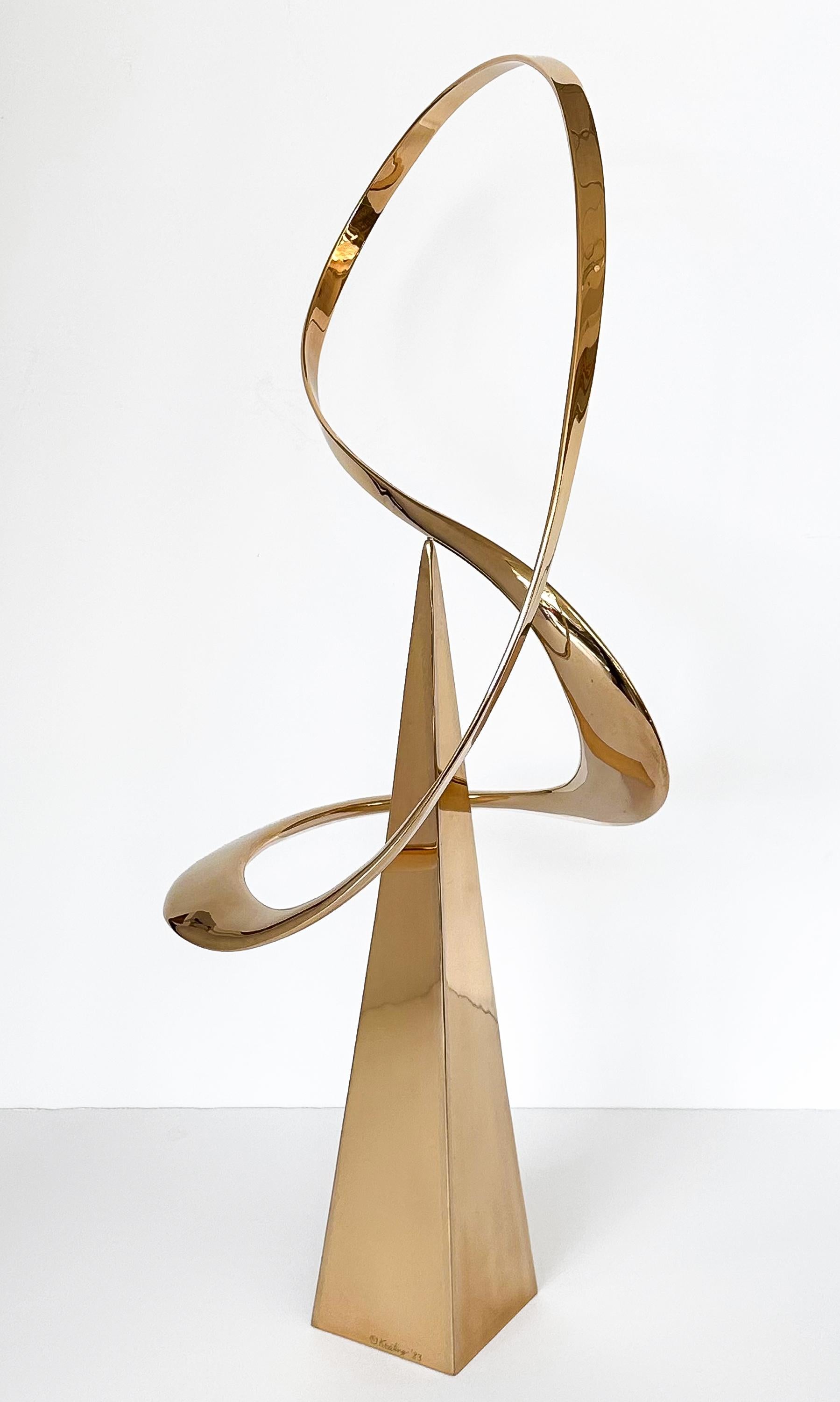 Bill Keating Large Bronze Kinetic Abstract Sculpture In Good Condition In Chicago, IL