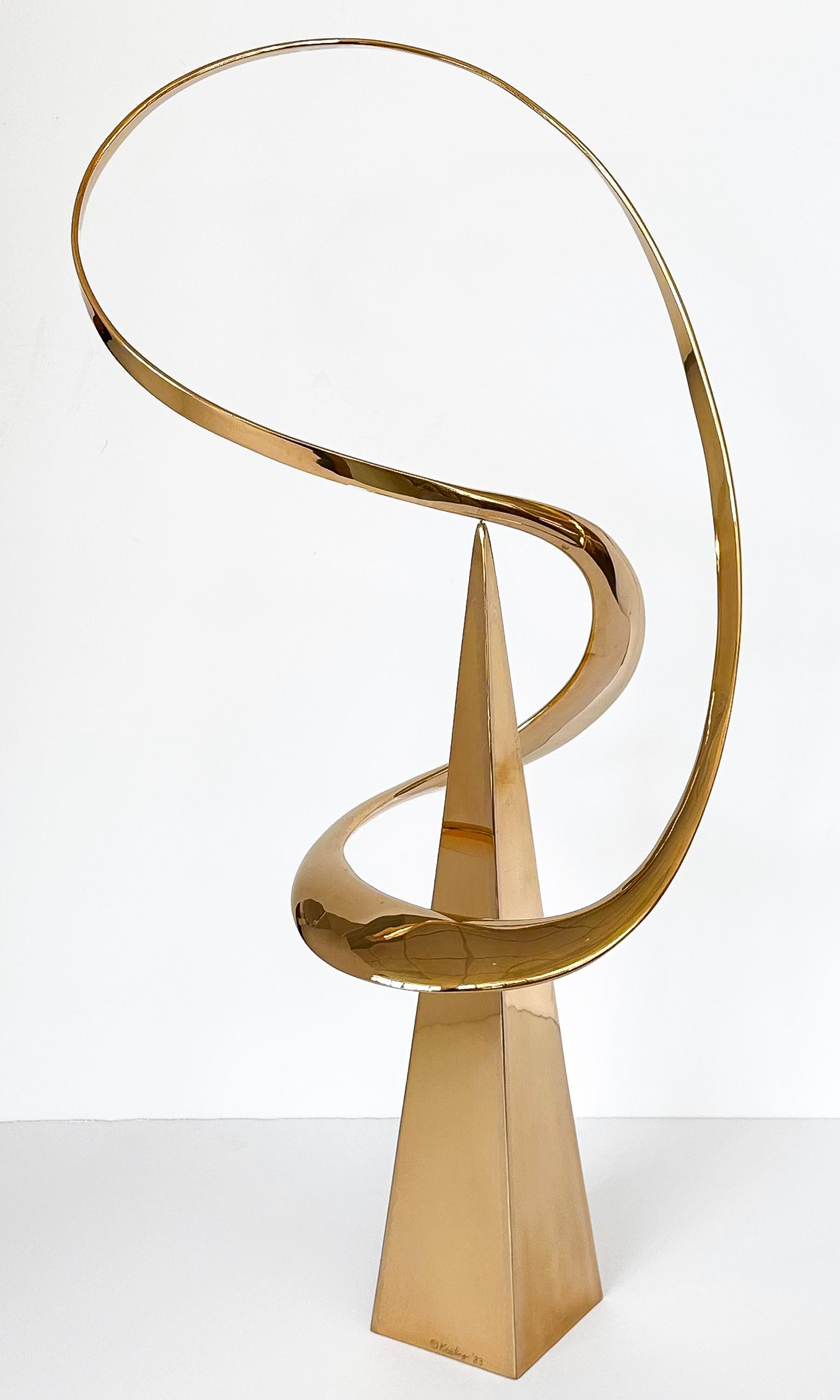 Late 20th Century Bill Keating Large Bronze Kinetic Abstract Sculpture