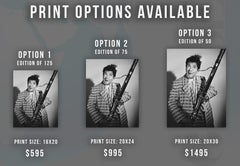 Buddy Hackett Comical Portrait with Bassoon Globe Photos Fine Art Print