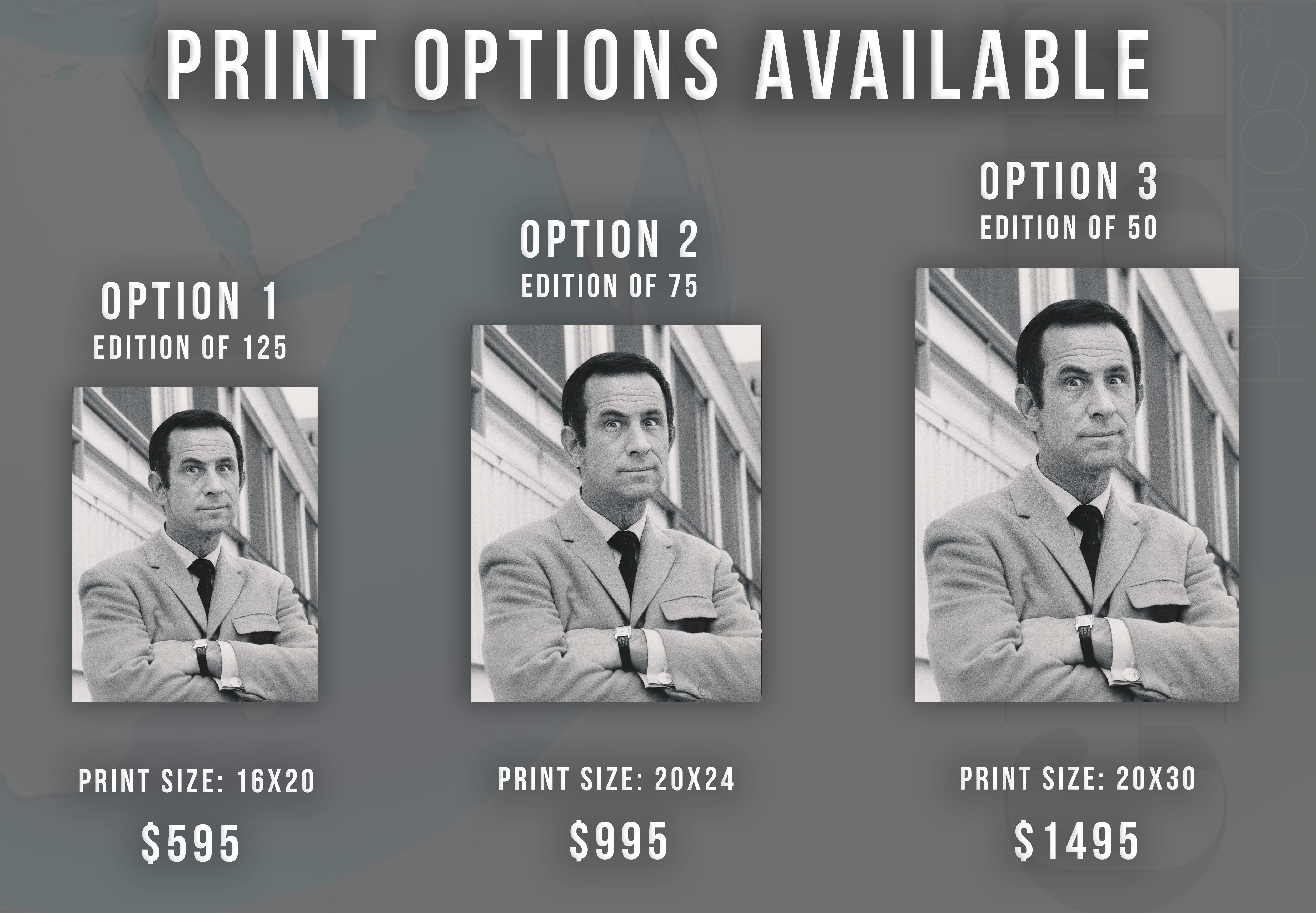 Don Adams: Agent 86 of Get Smart with Arms Crossed Fine Art Print - Photograph by Bill Kobrin