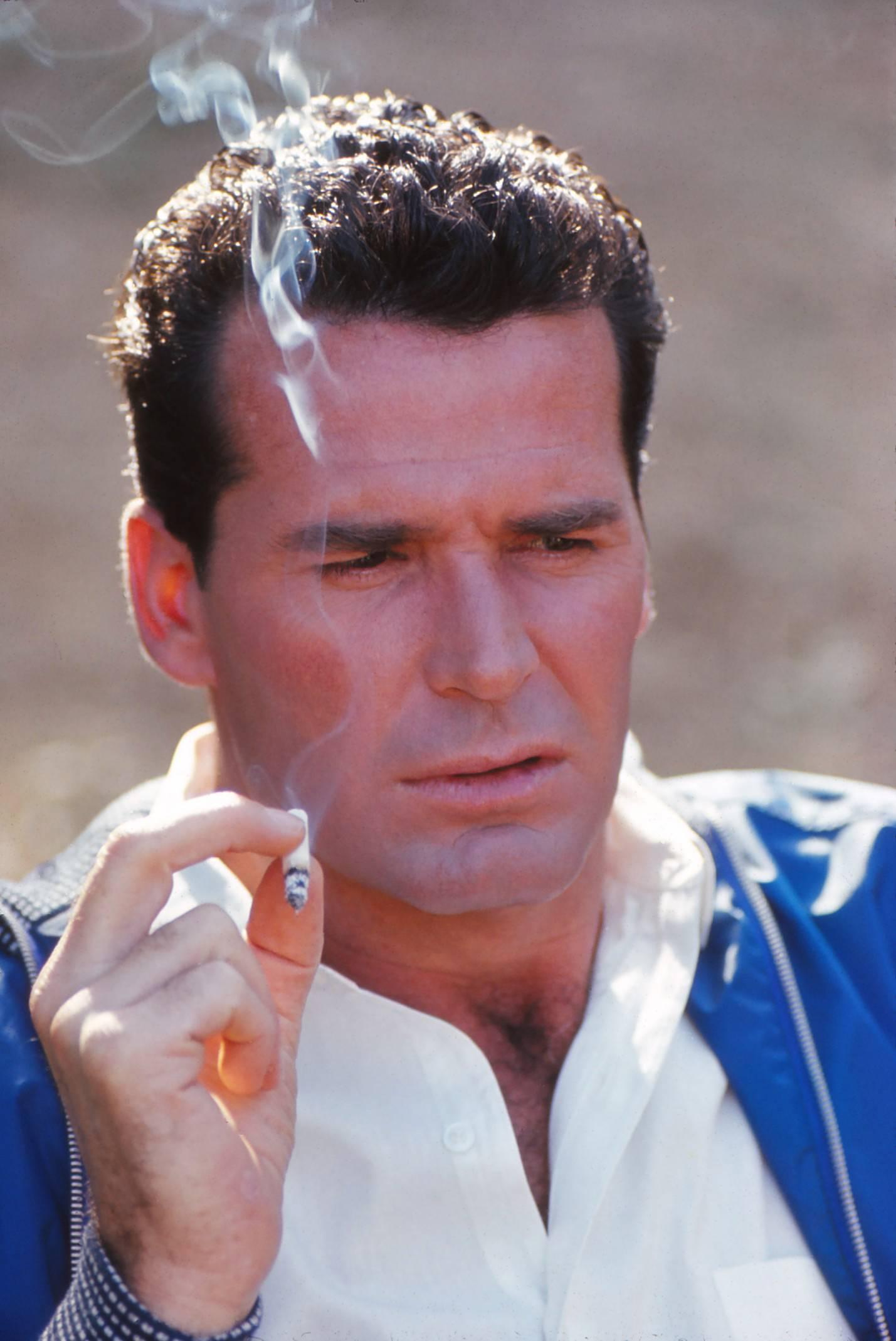 Bill Kobrin Portrait Photograph - James Garner Smoking Fine Art Print