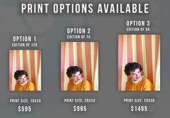 Polly Bergen on Orange Stripes Fine Art Print