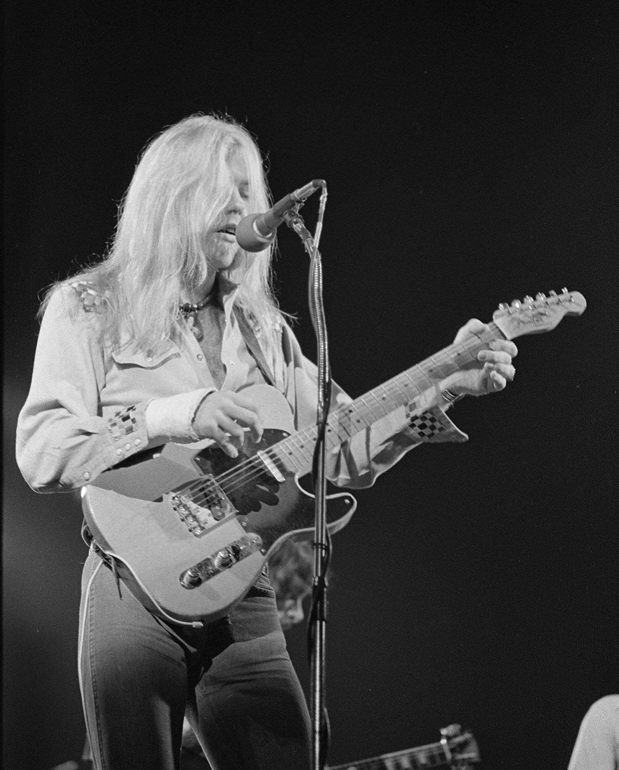 Bill Lemke Black and White Photograph - Greg Allman I, 18 November, 1975