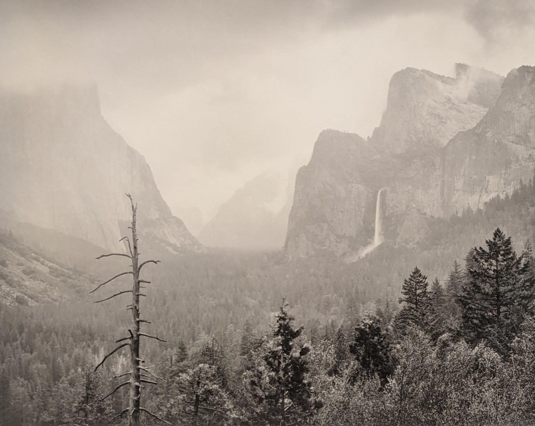 Black and White Photograph Bill Lemke - Vue de la vallée de la Yosemite