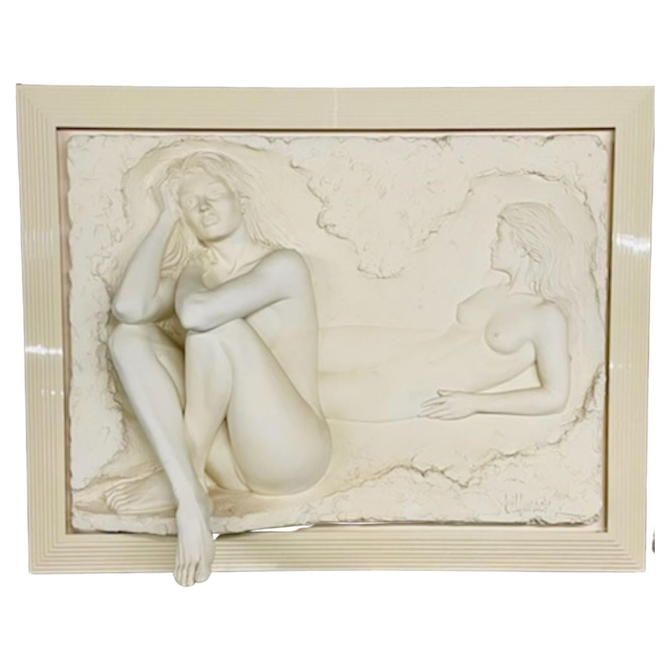 Bill Mack 3D Figural Wall Sculpture, "Reflection", Monumental in Size, Nude For Sale