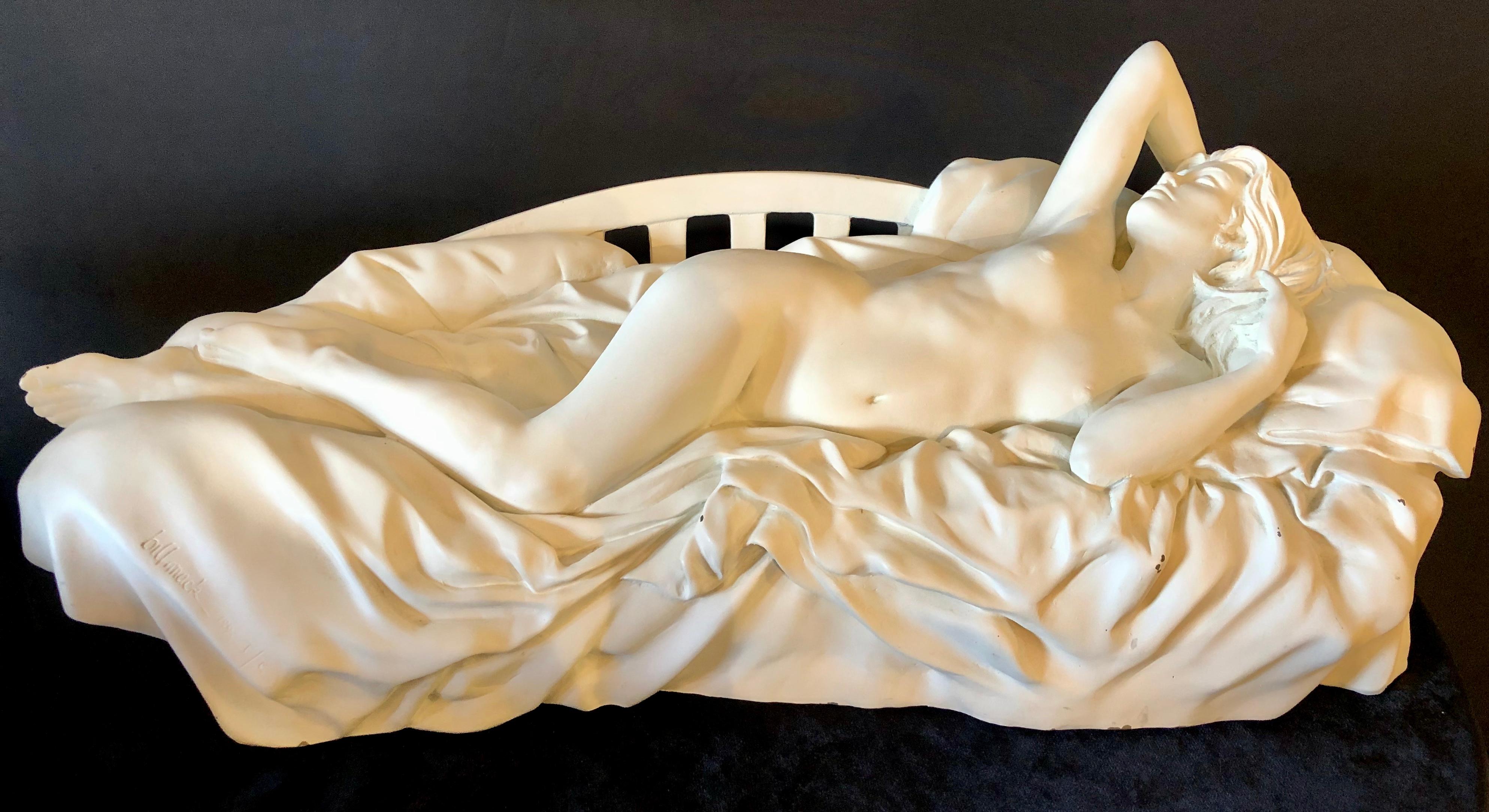 Bill Mack Tranquility-Skulptur aus Bronze mit weißer Patina (Moderne) im Angebot
