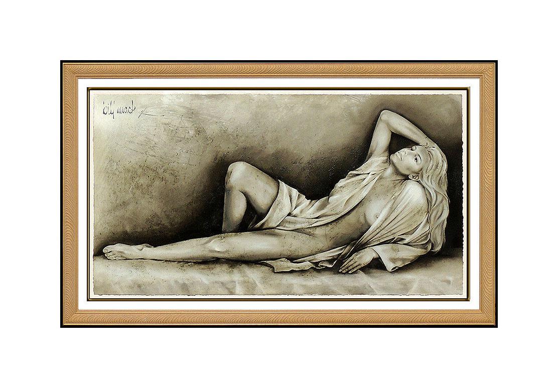 Bill Mack Embossed Large Mixed Media Radiance Signed Nude Female Sculpture Art For Sale 1