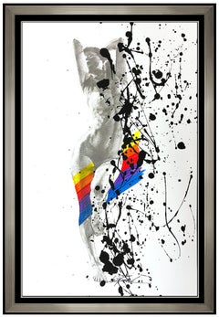 Bill Mack Charisma Original Acrylic Painting Hand Signed Female Nude Framed Art