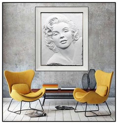 Bill Mack Marilyn Monroe Bonded Sand Sculpture Legend Hand Signed Alto Relief