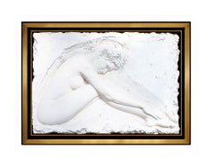 Bill Mack Serenity Bonded Sand Nude Female Alto Relief Sculpture Signed Large