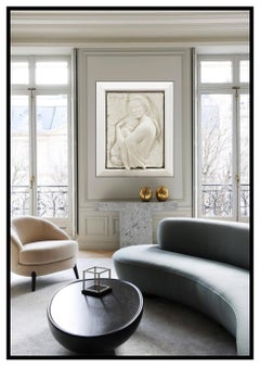 Bill Mack Tendernesss Bonded Sand Large Figurative Relief Sculpture Mother Child