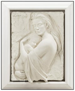 Bill Mack Tendernesss Bonded Sand Large Figurative Relief Sculpture Mother Child