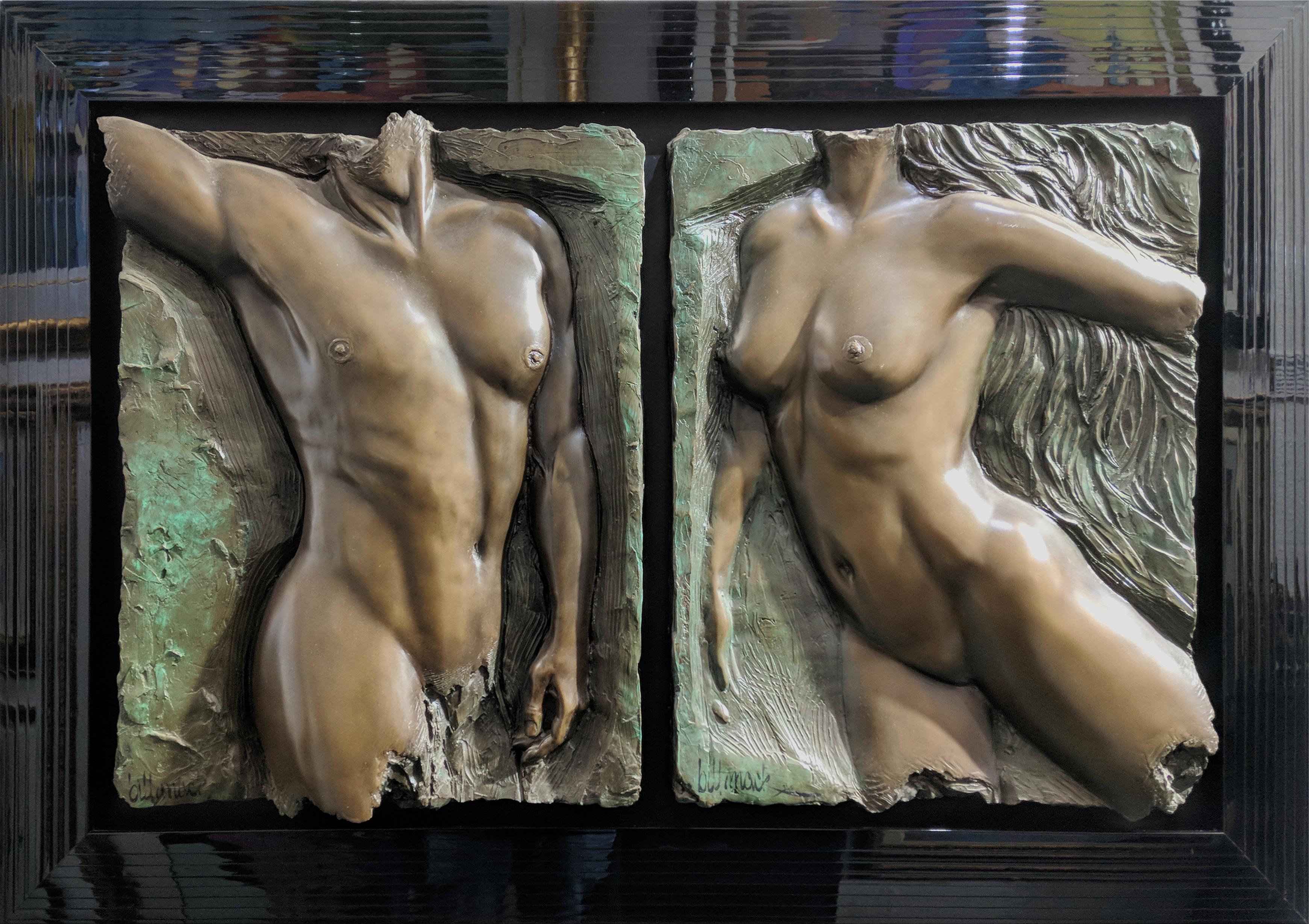 SPIRIT VALIANT DIPTYCH (BRONZE) - Sculpture by Bill Mack