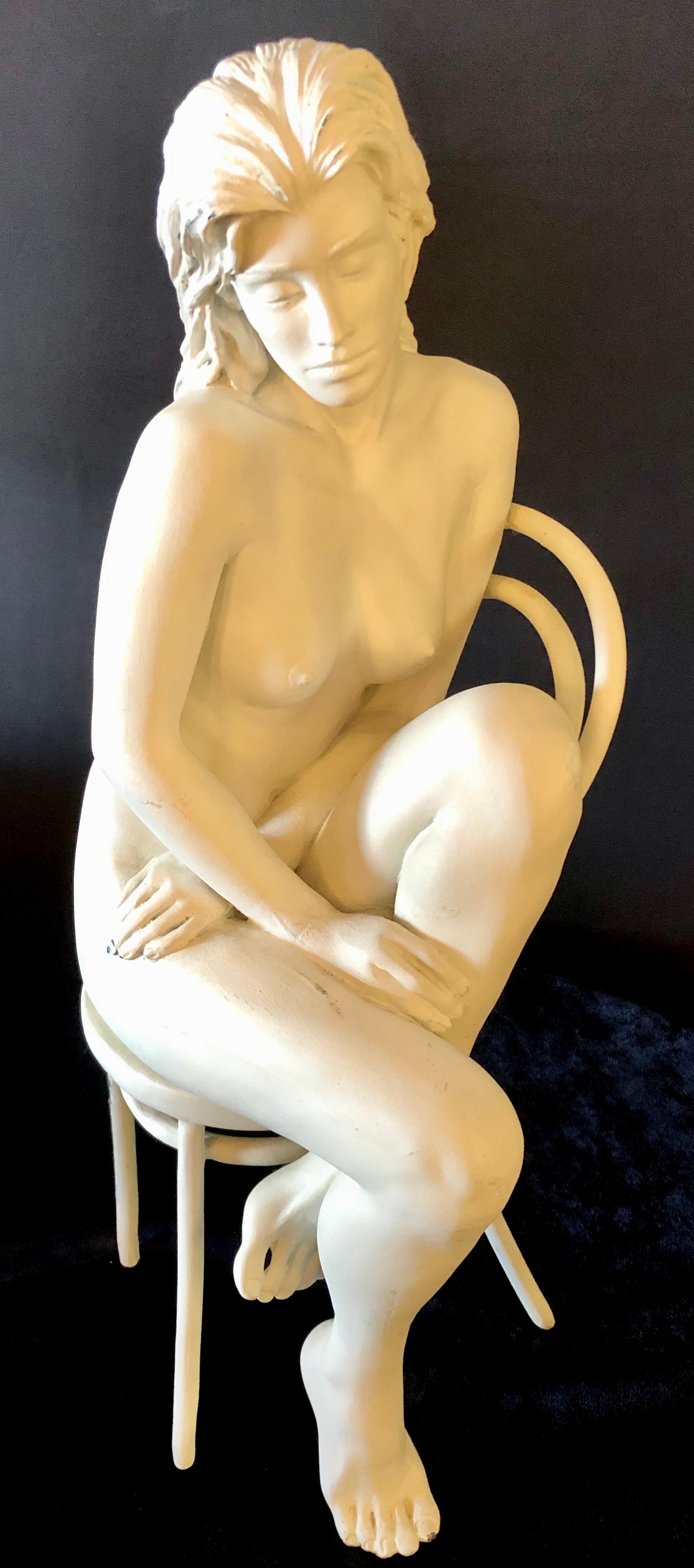 Bill Mack Solitude Maquette Bronze Sculpture Signed Original Female Nude Artwork 2