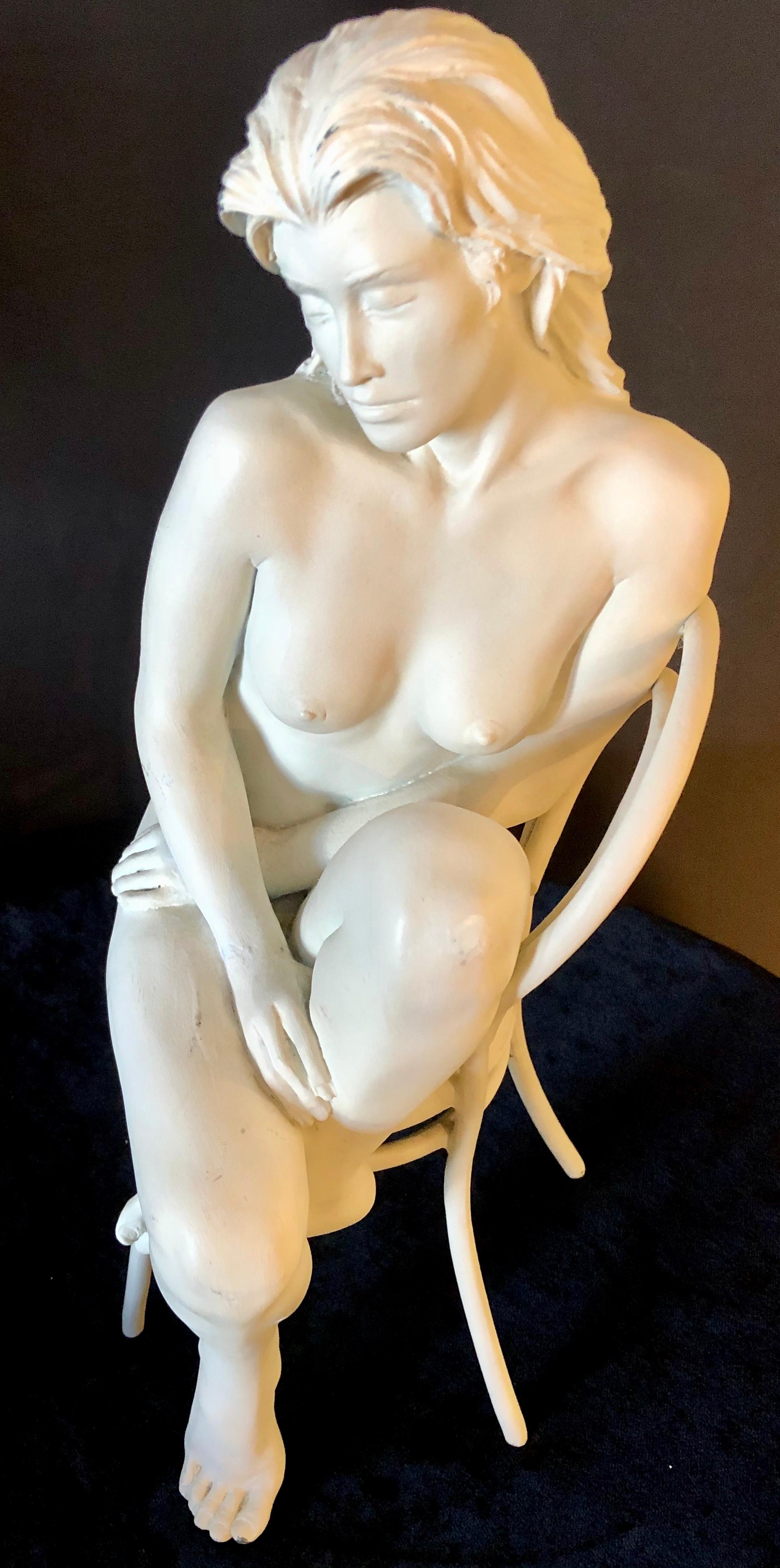 Bill Mack Solitude Maquette Bronze Sculpture Signed Original Female Nude Artwork 3