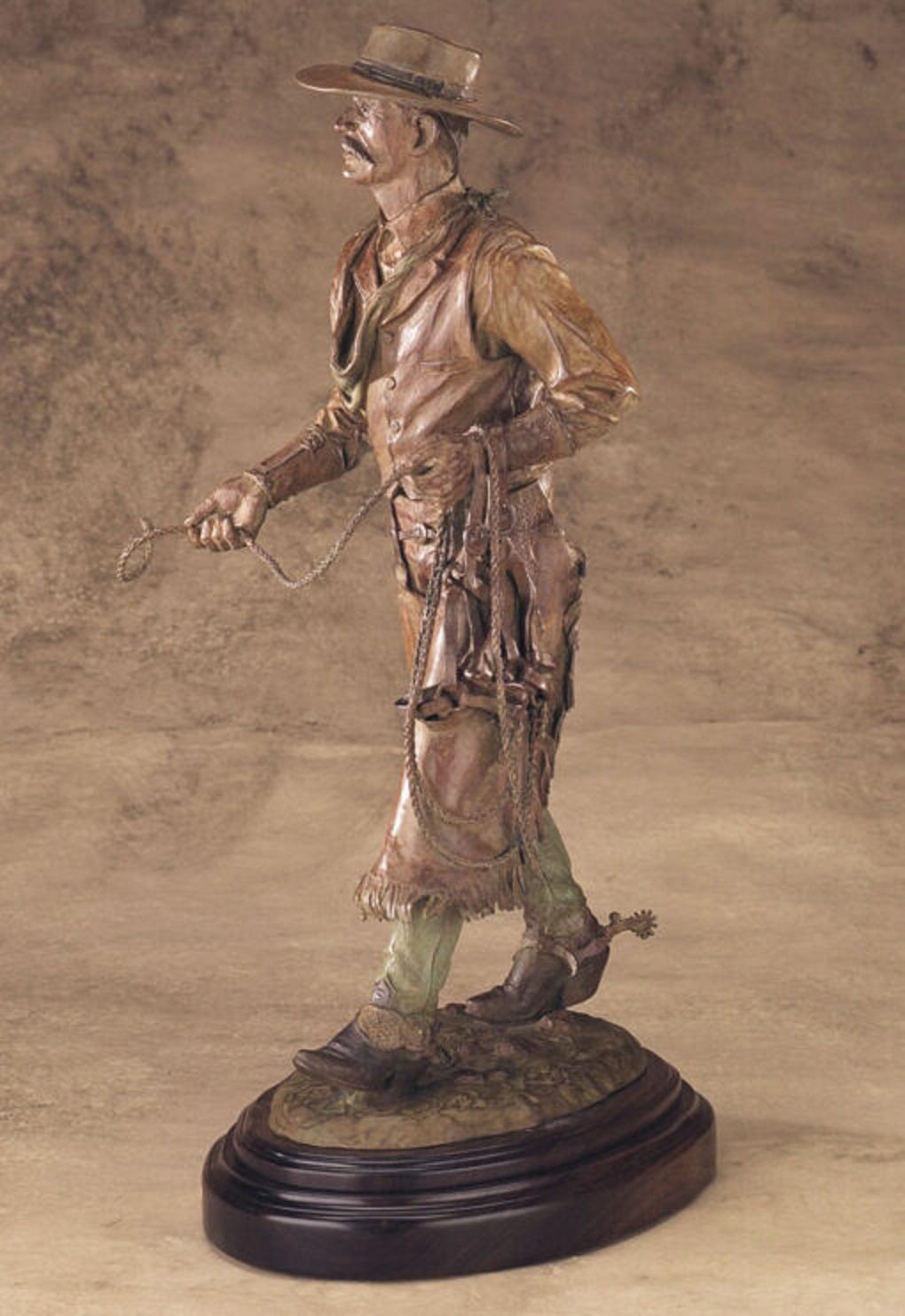 Arriva un cavaliere - Sculpture Realismo di Bill Nebeker CA