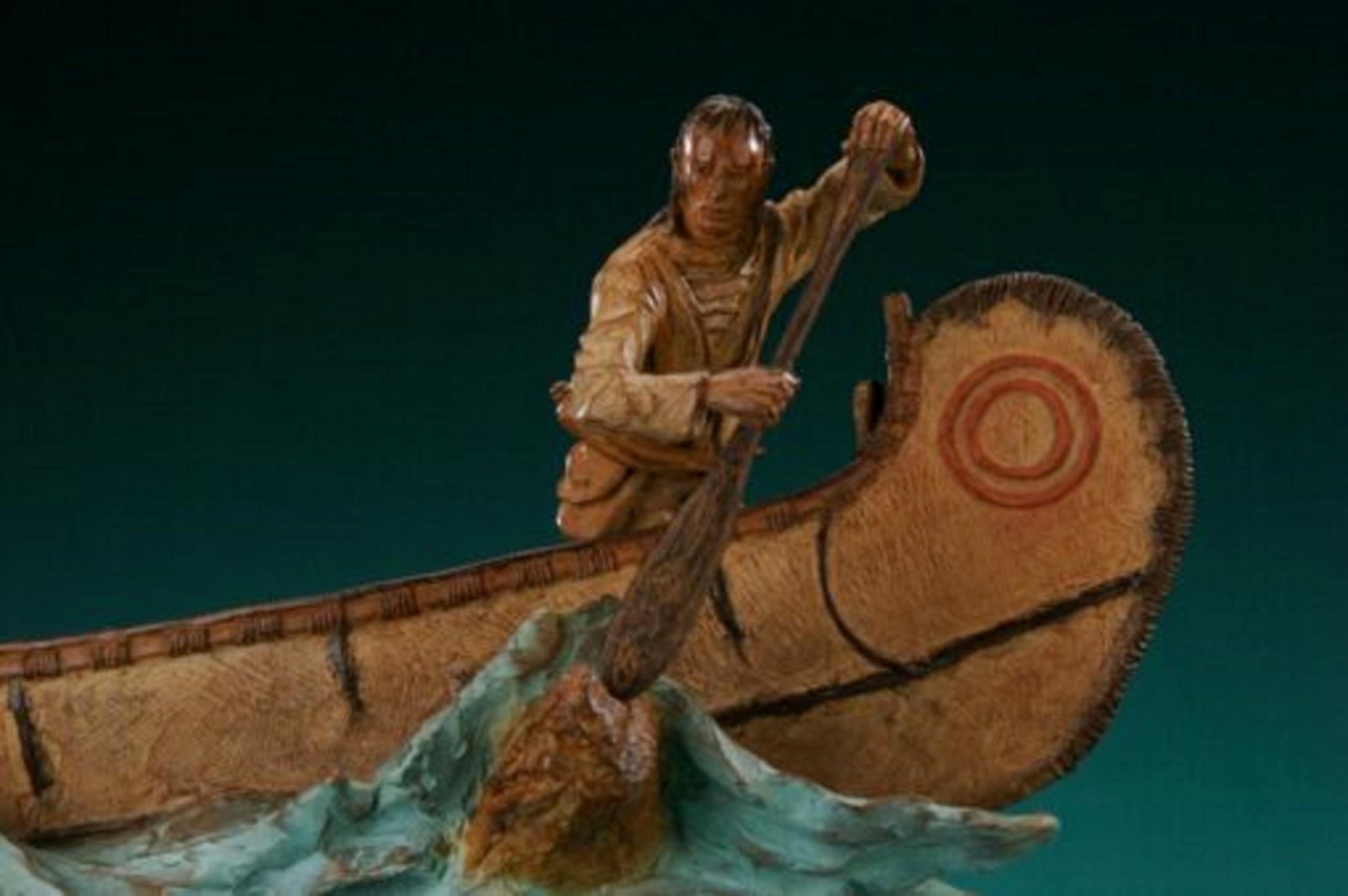 Shootin' the Gap - Realist Sculpture by Bill Nebeker CA